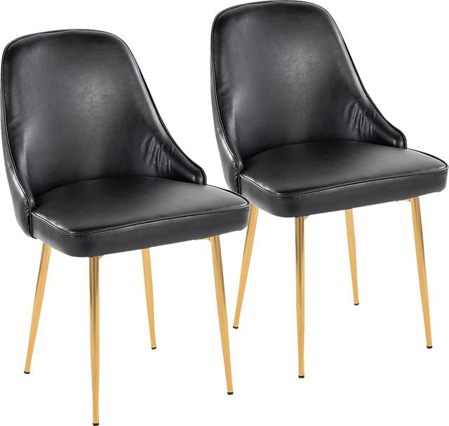 Clovis I Black Dining Chair, Set of 2 - Thumbnail - Image 1