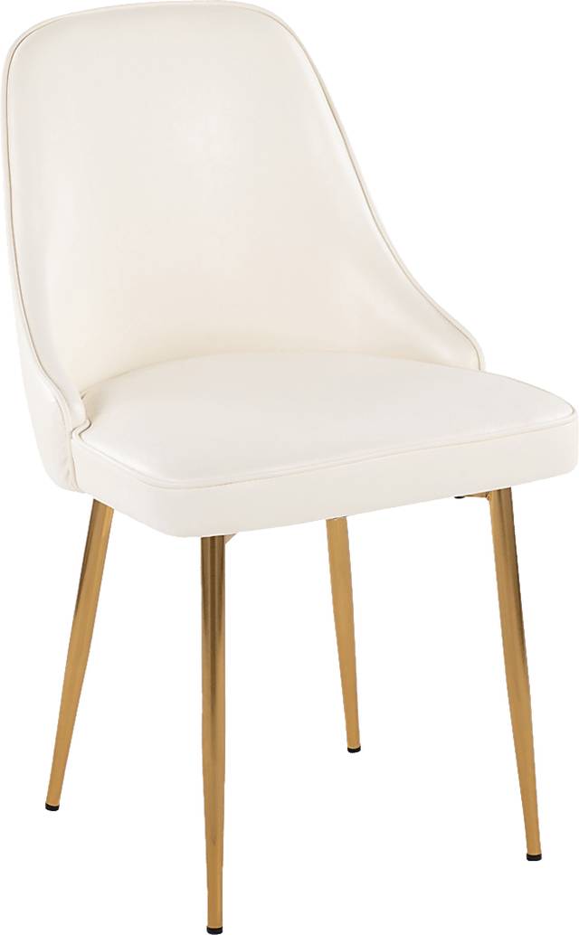 Clovis I White Dining Chair, Set of 2 - Thumbnail - Image 4