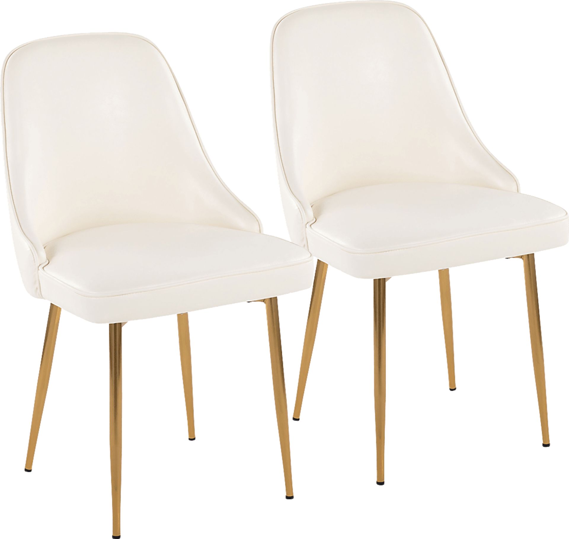 Clovis I White Dining Chair, Set of 2 - Image 1