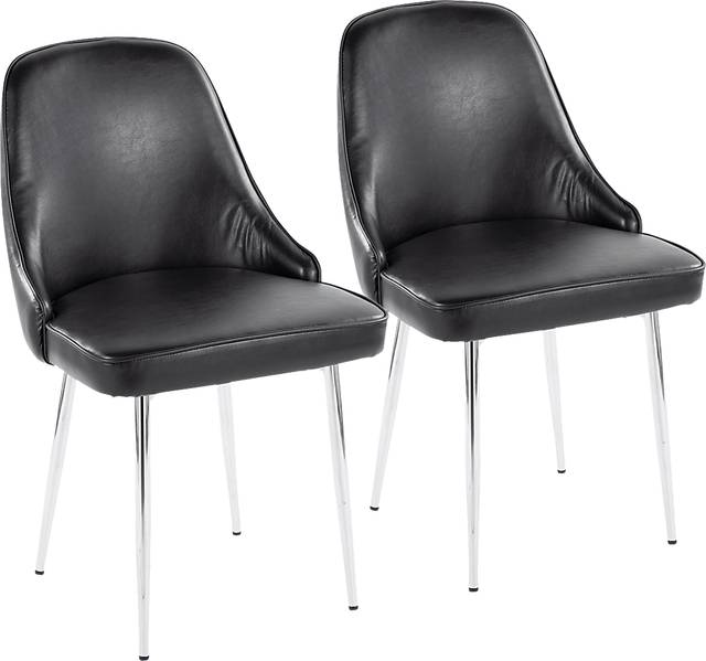Clovis II Black Dining Chair, Set of 2 - Thumbnail - Image 1