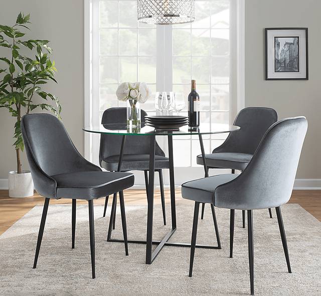 Clovis III Blue Dining Chair, Set of 2 - Thumbnail - Image 2