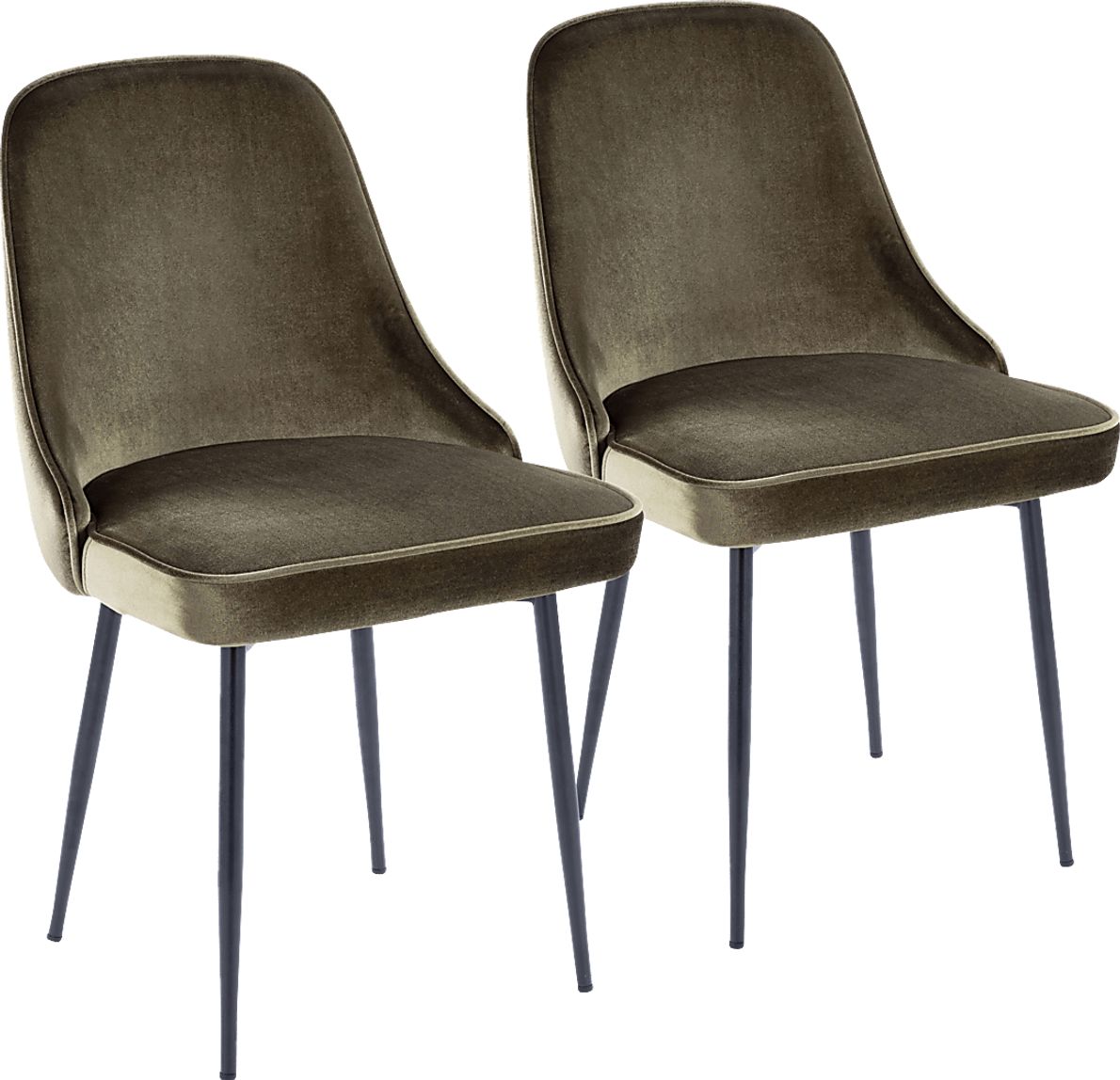 Clovis III Green Dining Chair, Set of 2