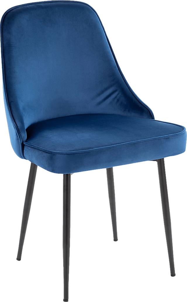 Clovis III Navy Dining Chair, Set of 2 - Thumbnail - Image 3