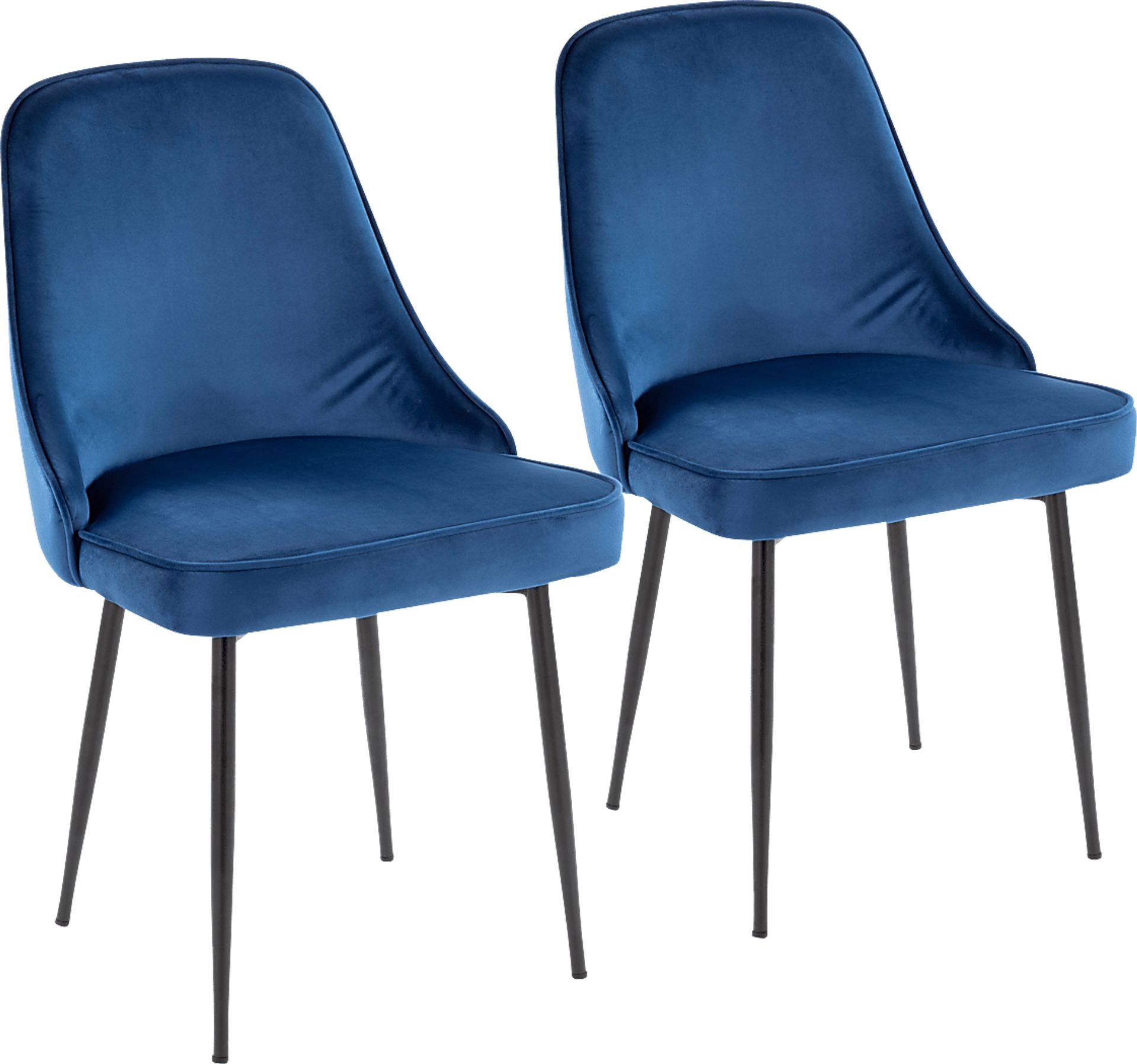 Clovis III Navy Dining Chair, Set of 2 - Image 1