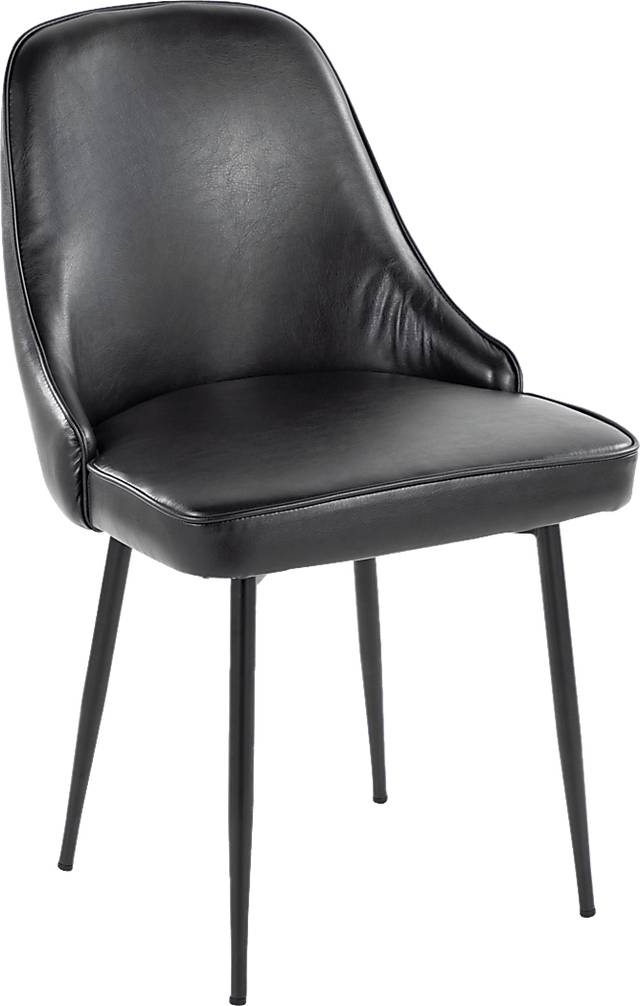 Clovis IV Black Dining Chair, Set of 2 - Thumbnail - Image 3