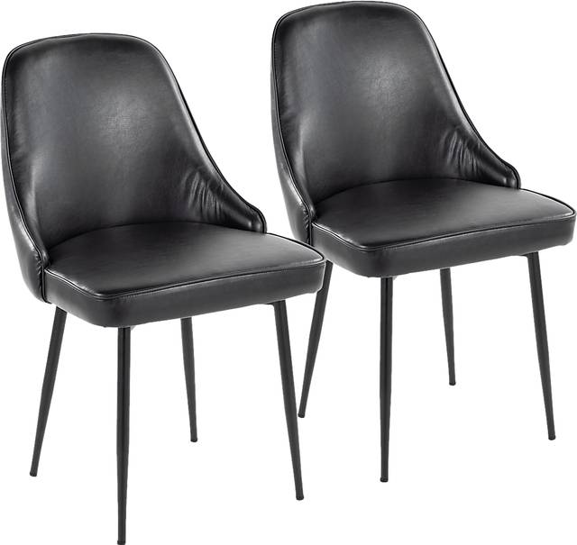 Clovis IV Black Dining Chair, Set of 2 - Thumbnail - Image 1