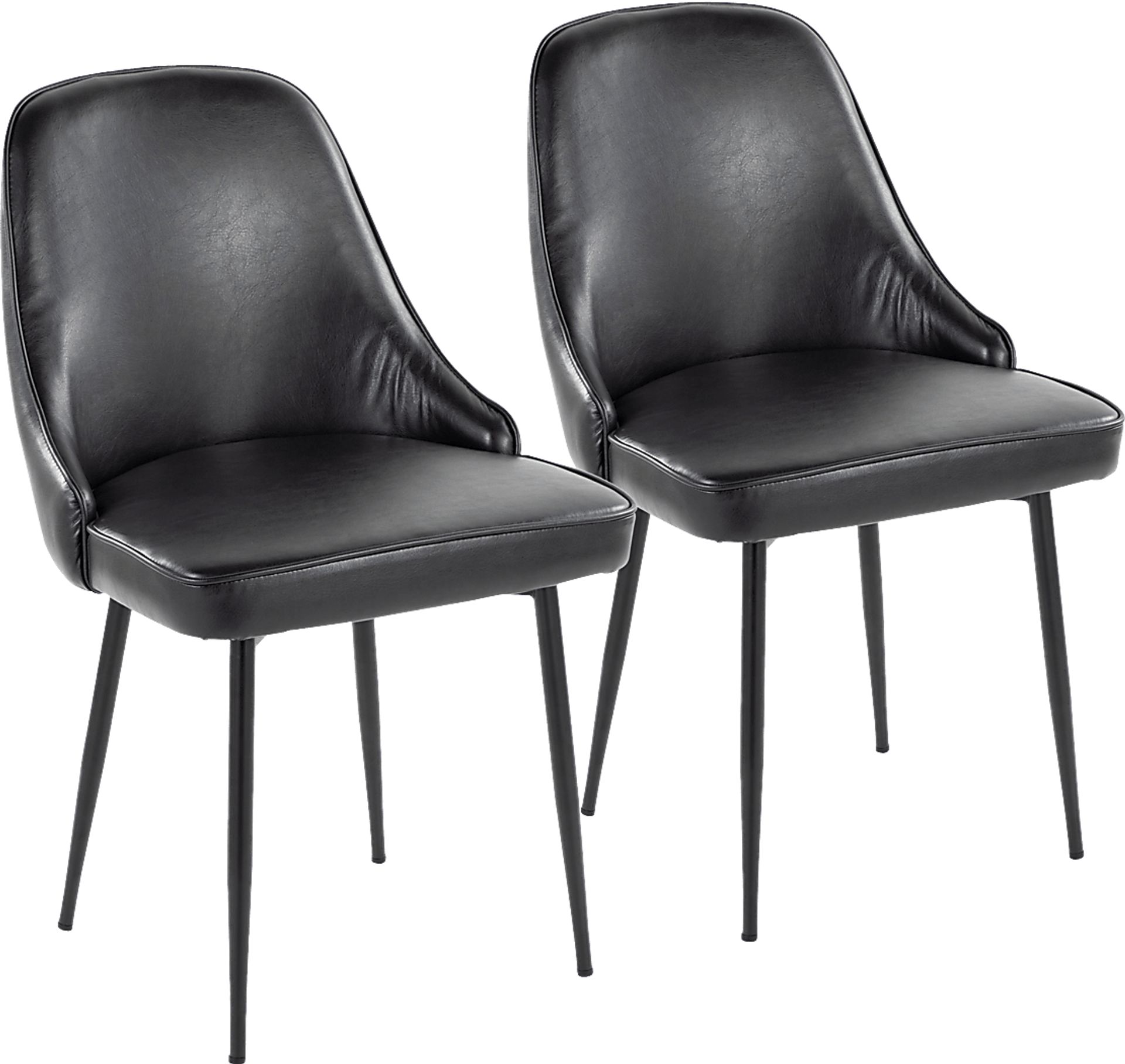 Clovis IV Black Dining Chair, Set of 2 - Image 1