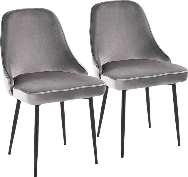 Clovis Silver Dining Chair, Set of 2 - Thumbnail - Image 1