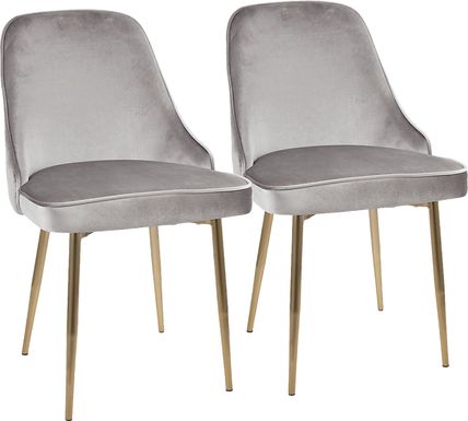 Clovis Silver Dining Chair, Set of 2