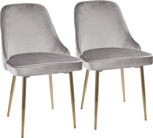 Clovis Silver Dining Chair, Set of 2 - Thumbnail - Image 1