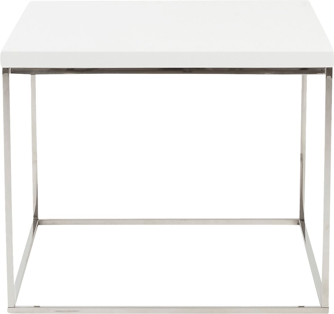 Clower White Side Table