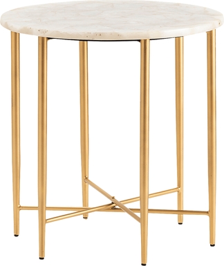 Cloyce White Accent Table