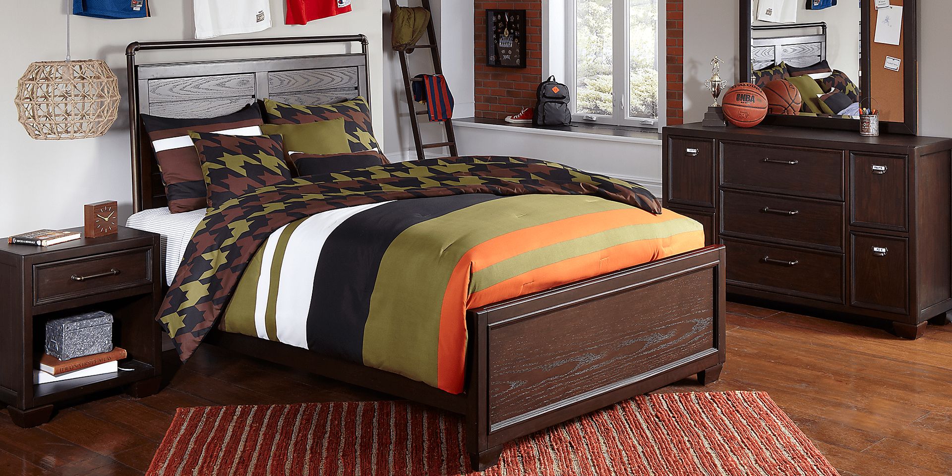 Clubhouse Chocolate 5 Pc Full Panel Bedroom - Image 1