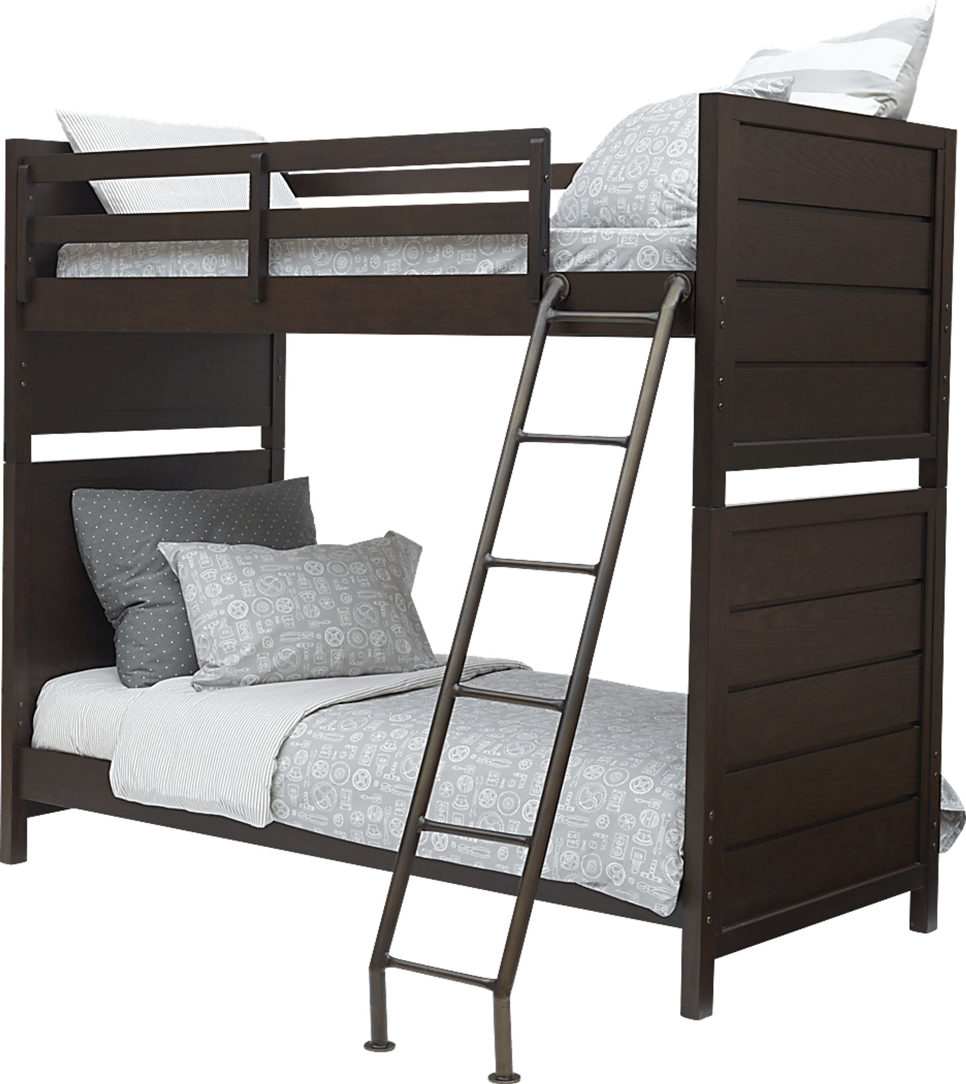 Clubhouse Chocolate 6 Pc Twin/Full Bunk Bed - Image 1