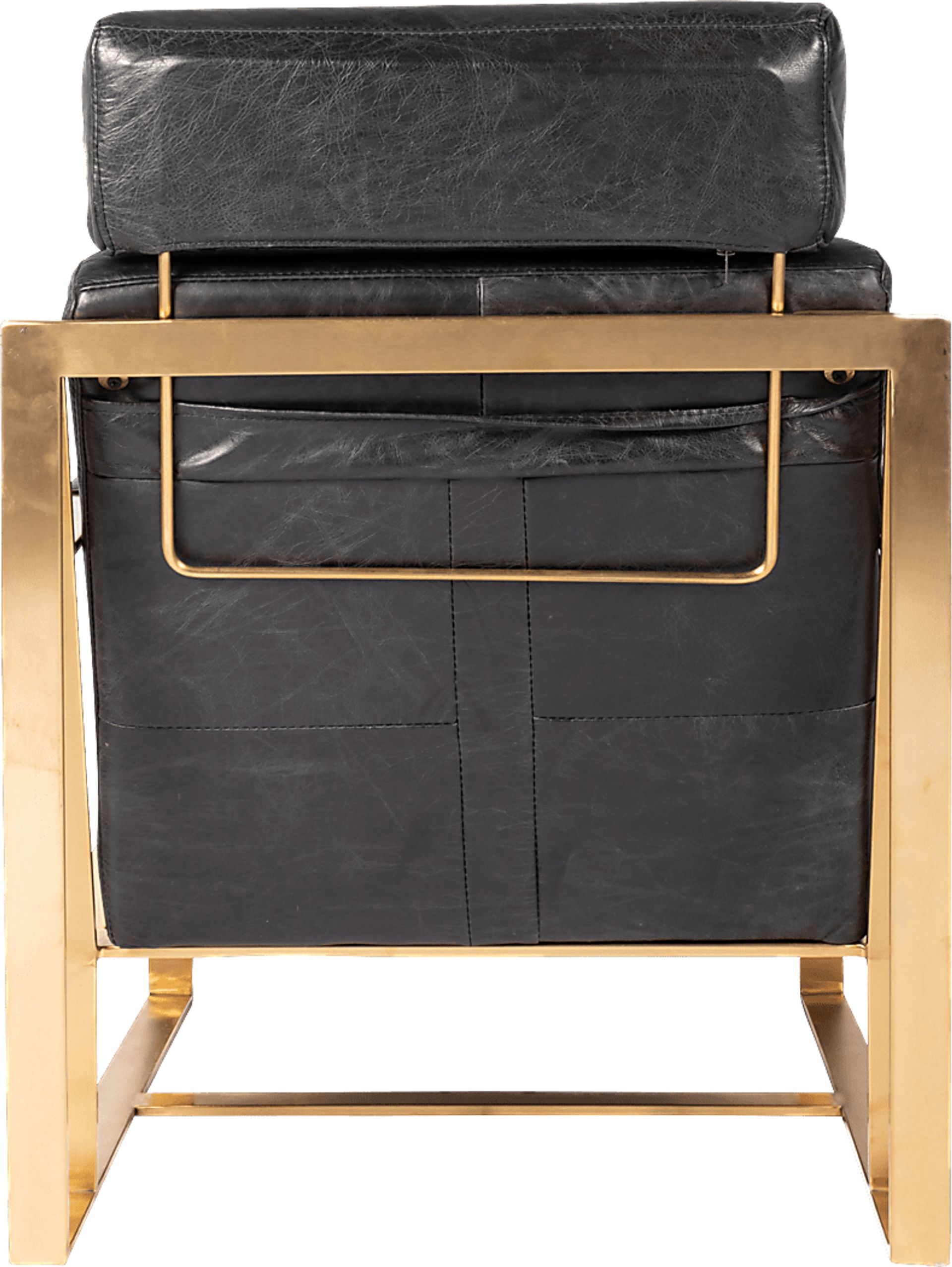 Cluny Black Leather Accent Chair - Image 5