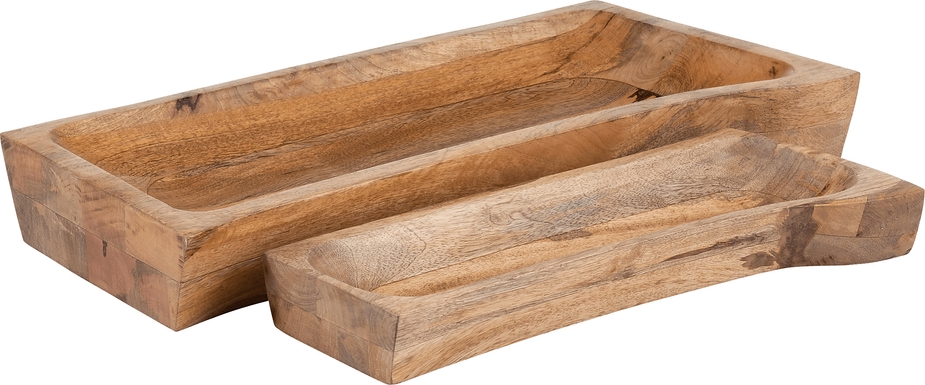 Clybourn Brown Tray, Set of 2