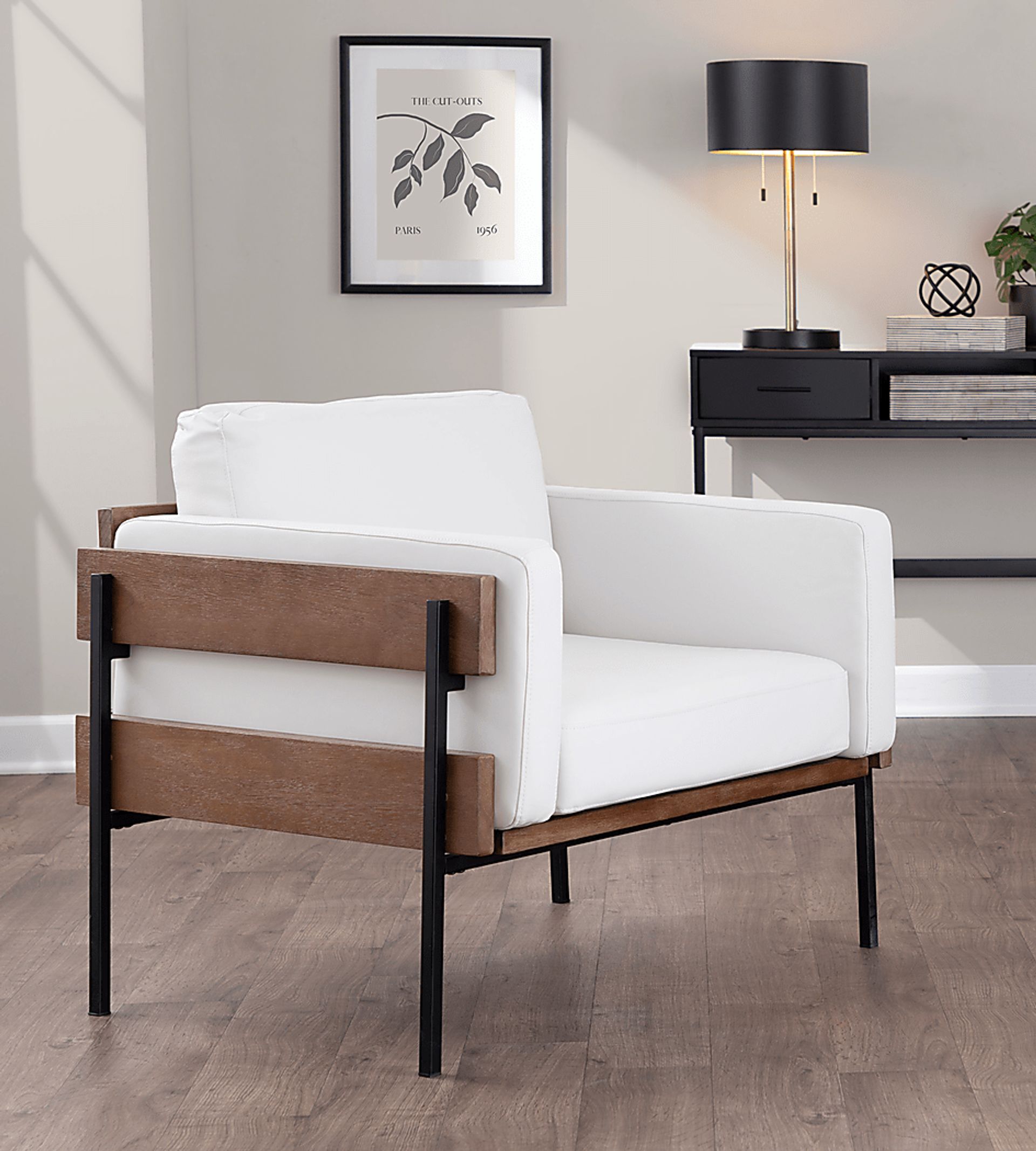 Clyburn V White Accent Chair - Image 2