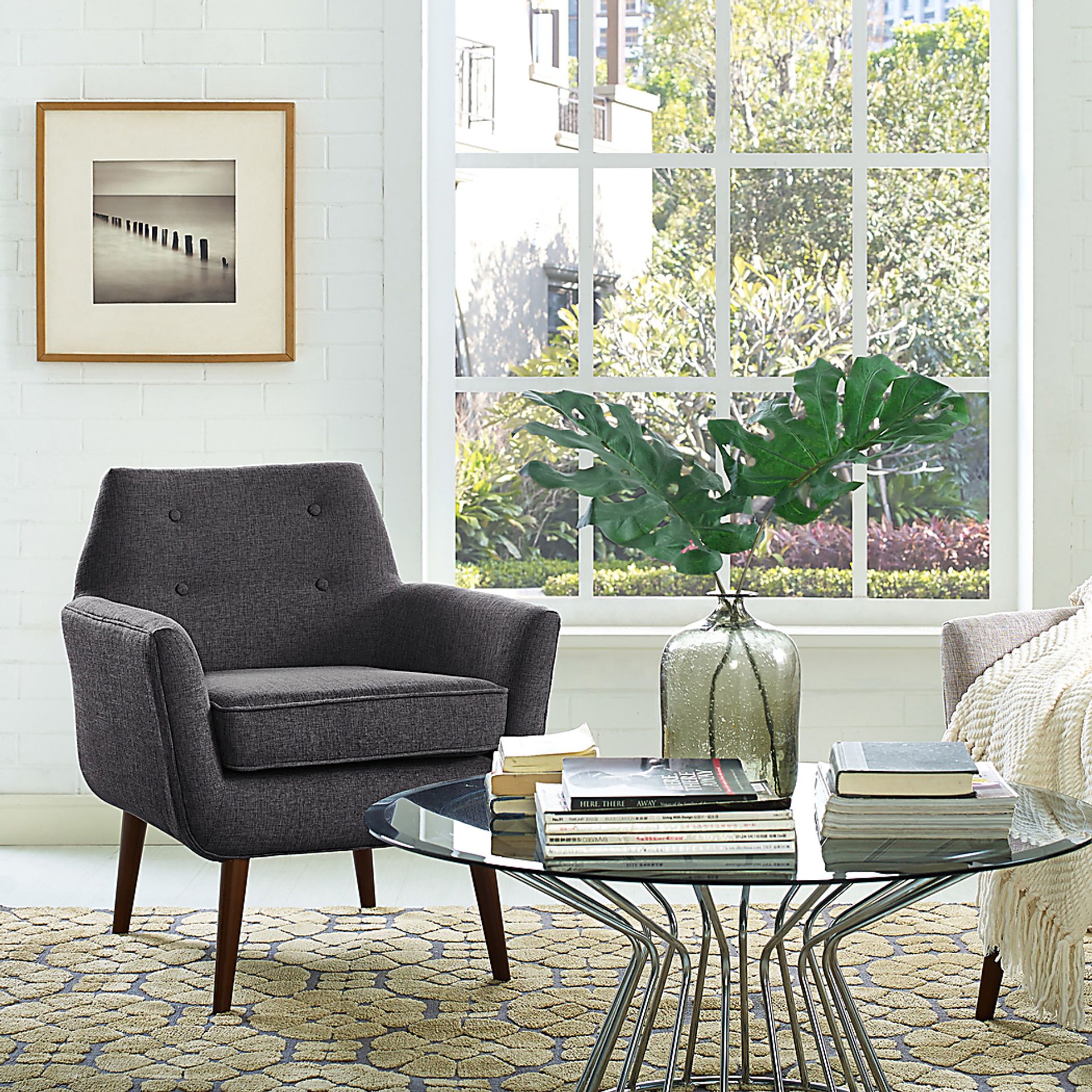 Clyde Gray Accent Chair - Image 2