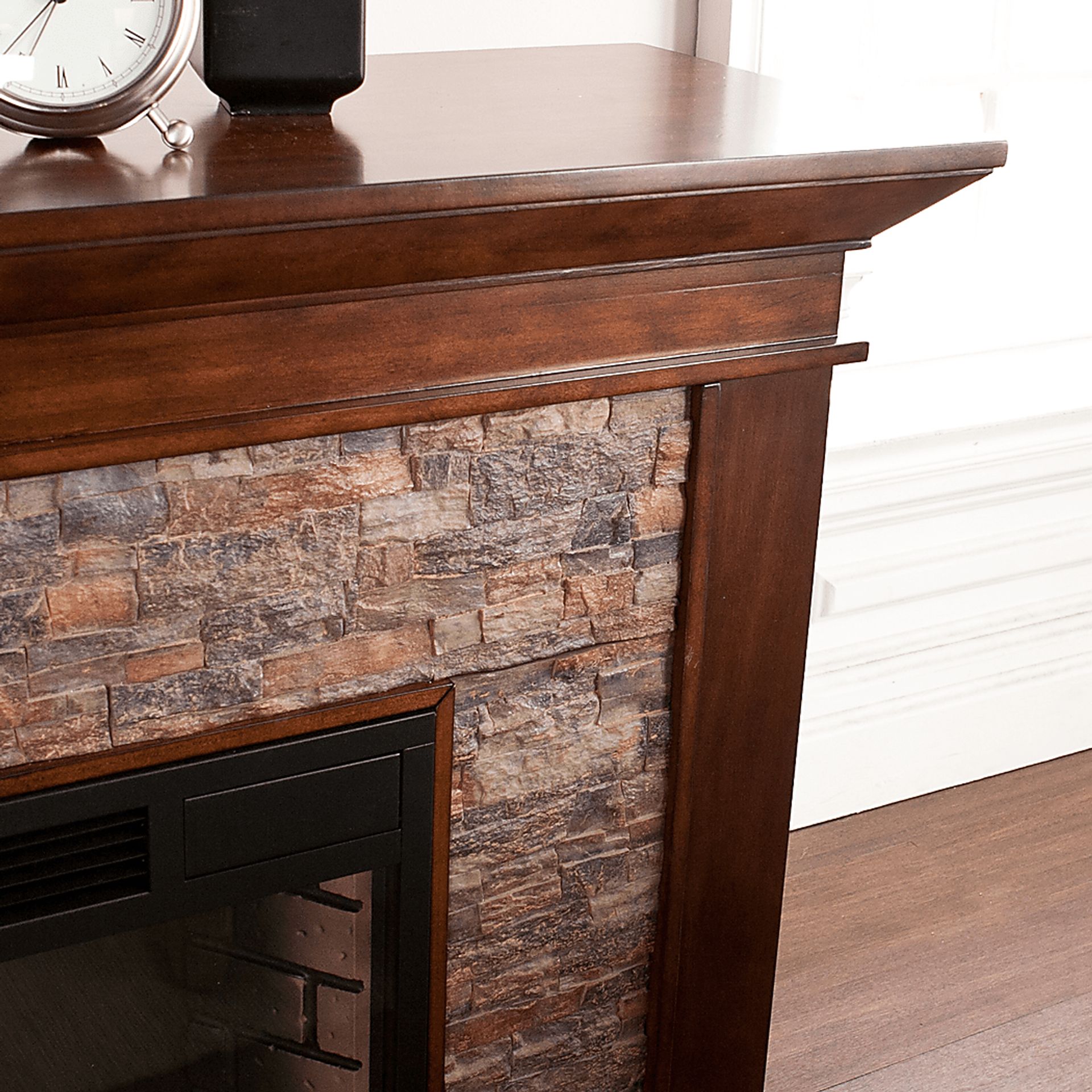 Clydebank Brown 60 in. Console with Electric Fireplace - Image 2
