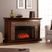 Clydebank Brown 60 in. Console with Electric Fireplace