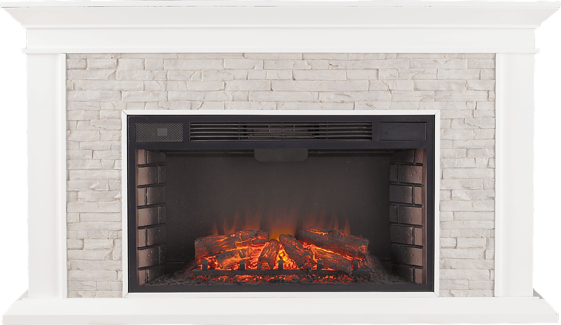 Clydebank White 60 in. Console with Electric Fireplace - Image 3