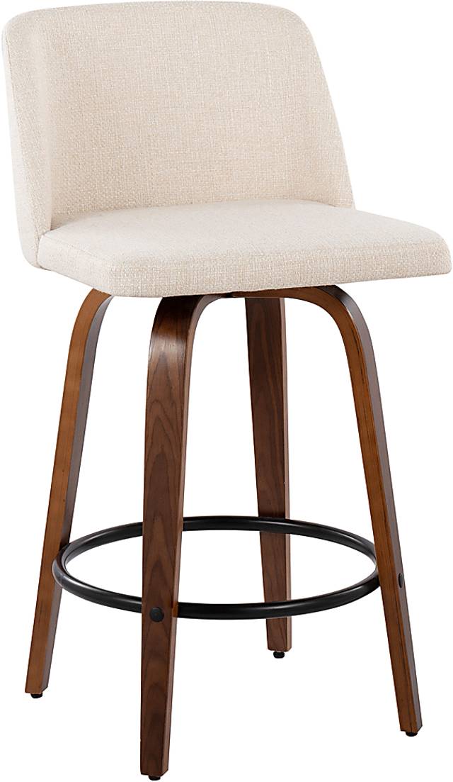 Clyo I Cream Counter Stool Set of 2 - Thumbnail - Image 2