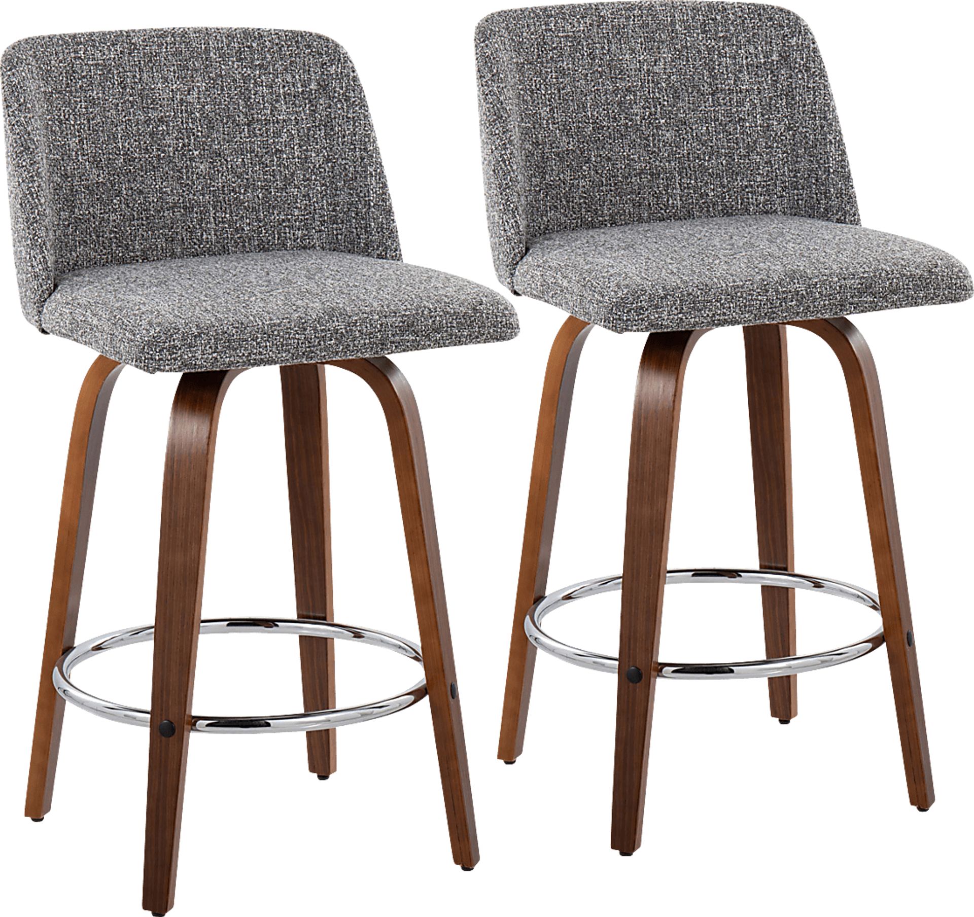 Clyo II Gray Counter Stool Set of 2 - Image 1
