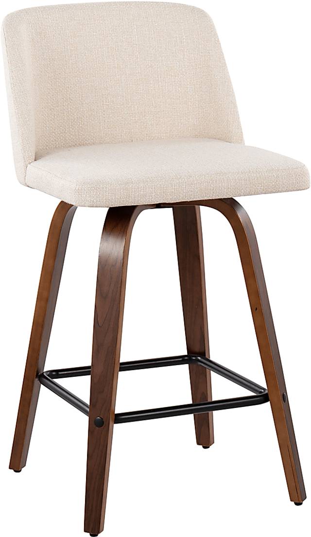 Clyo III Cream Counter Stool Set of 2 - Thumbnail - Image 2
