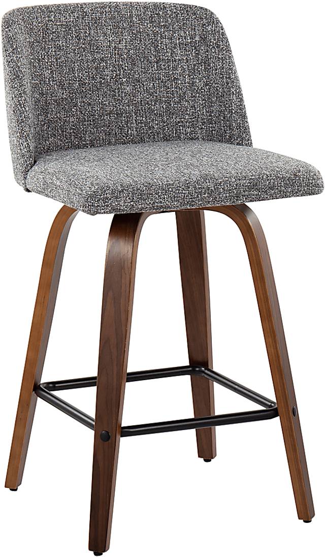 Clyo III Gray Counter Stool Set of 2 - Thumbnail - Image 2