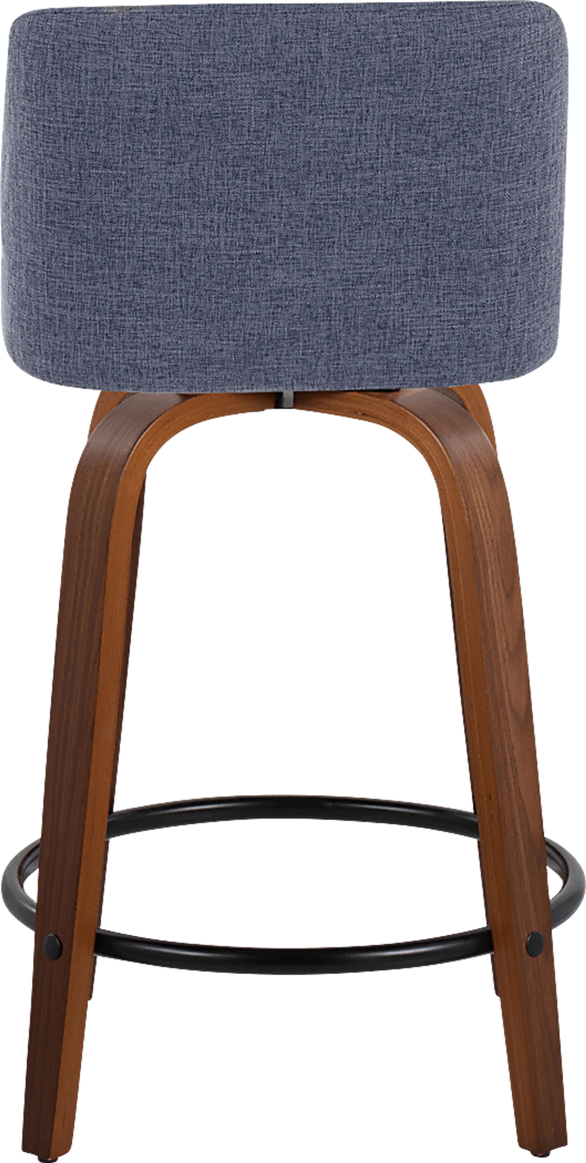 Clyo IV Blue Swivel Counter Height Stool, Set of 2 - Image 6