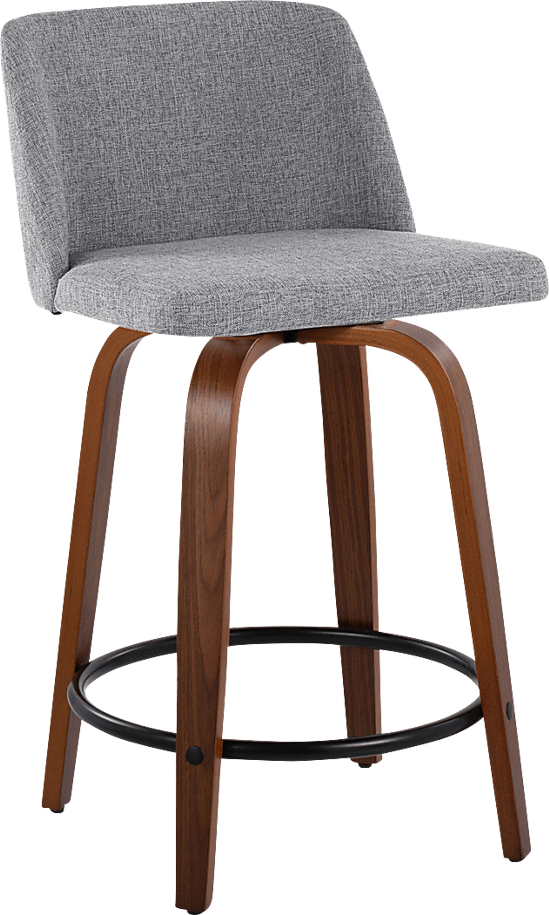 Clyo IV Gray Swivel Counter Height Stool, Set of 2 - Image 3