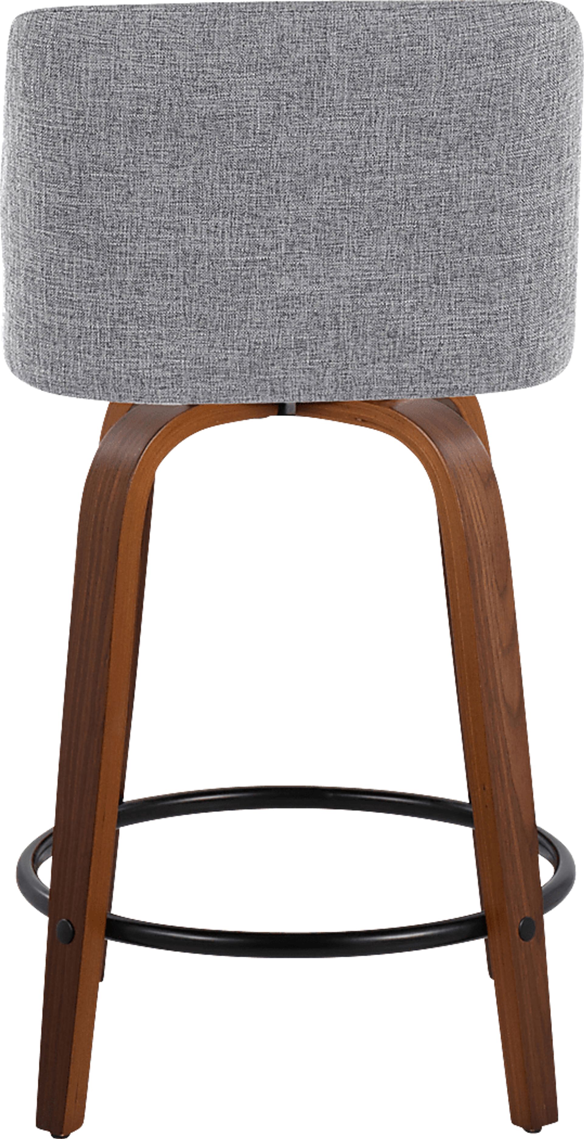 Clyo IV Gray Swivel Counter Height Stool, Set of 2 - Image 6