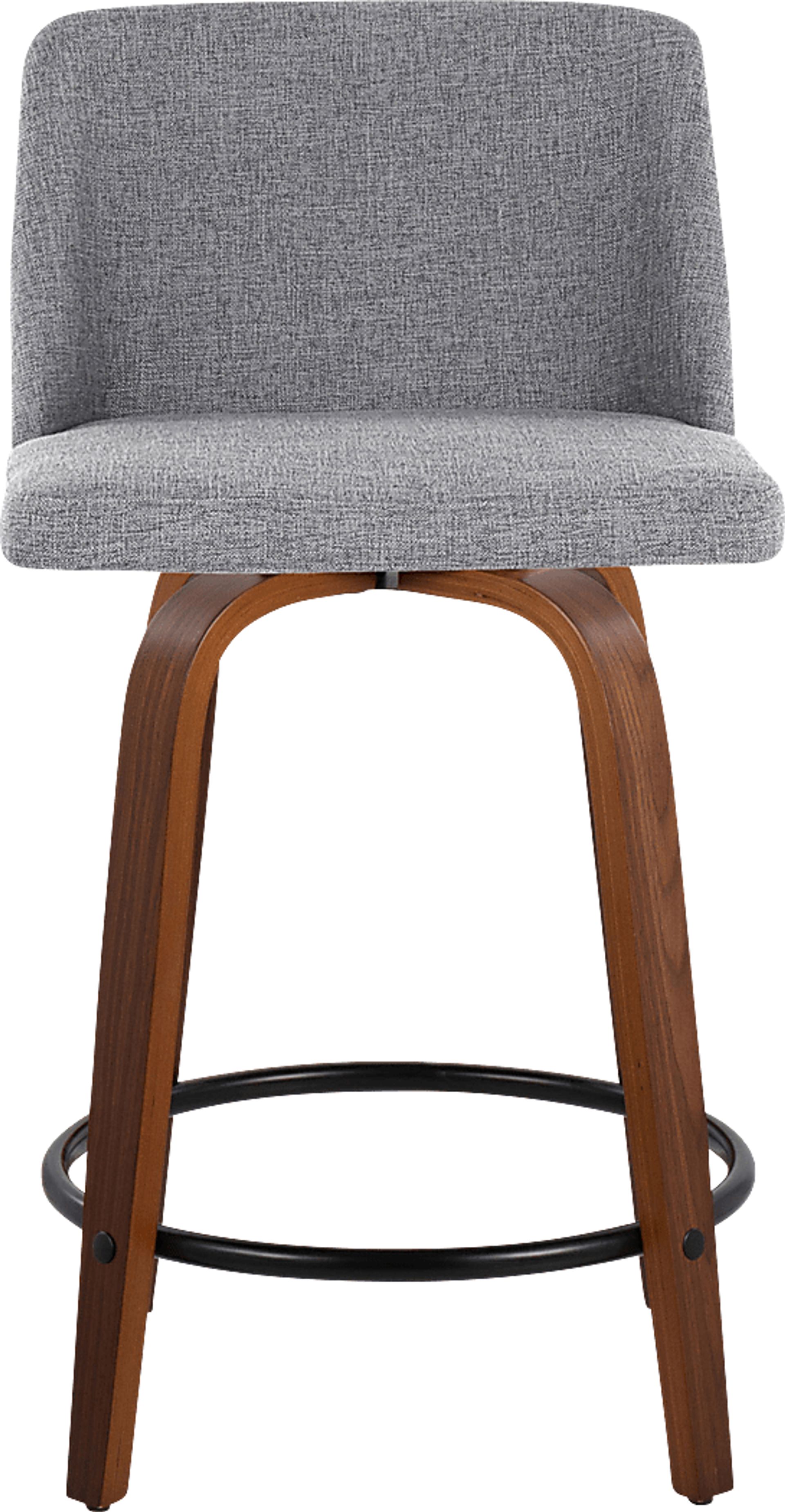 Clyo IV Gray Swivel Counter Height Stool, Set of 2 - Image 7