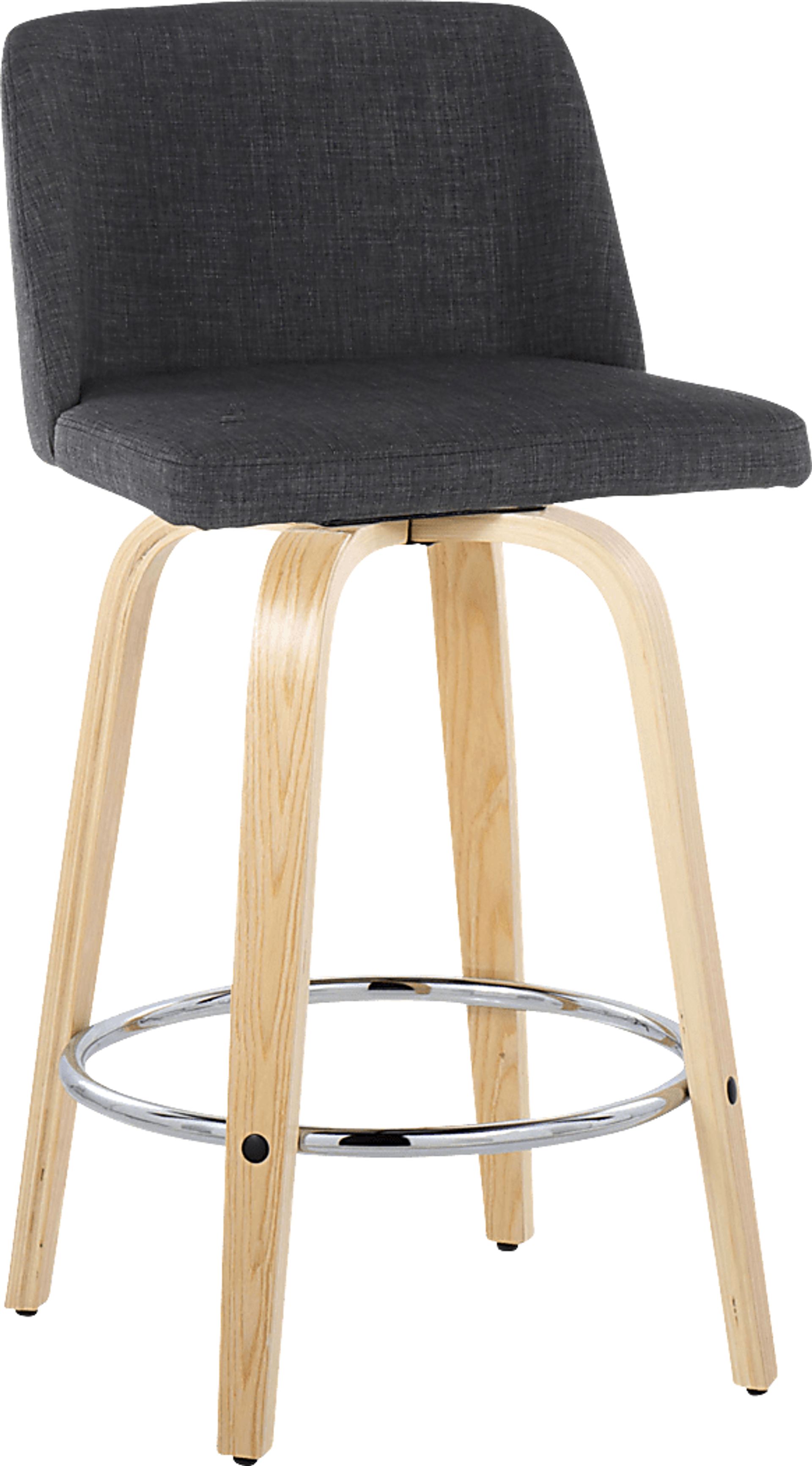 Clyo IX Black Swivel Counter Height Stool, Set of 2 - Image 3