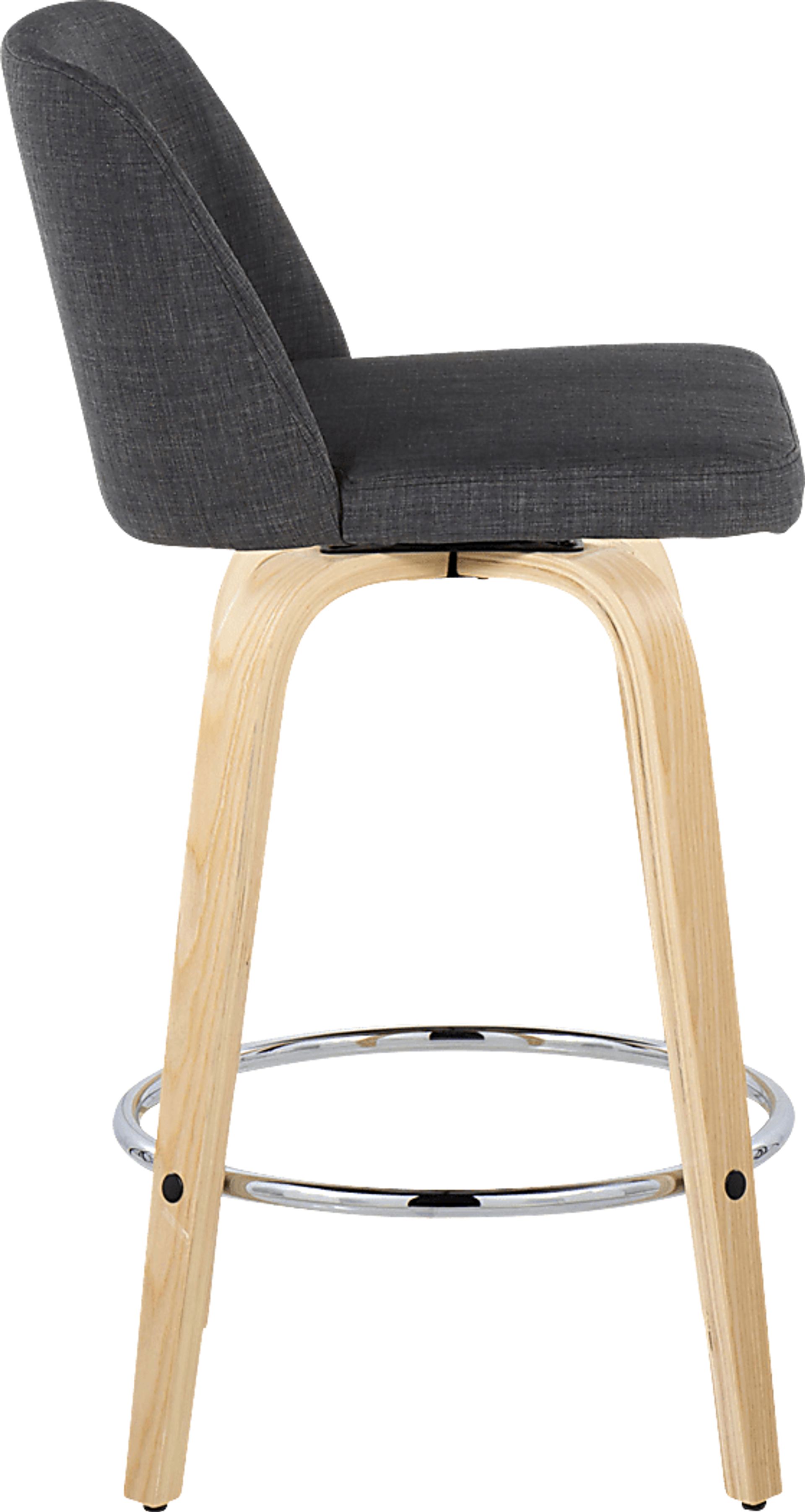 Clyo IX Black Swivel Counter Height Stool, Set of 2 - Image 4
