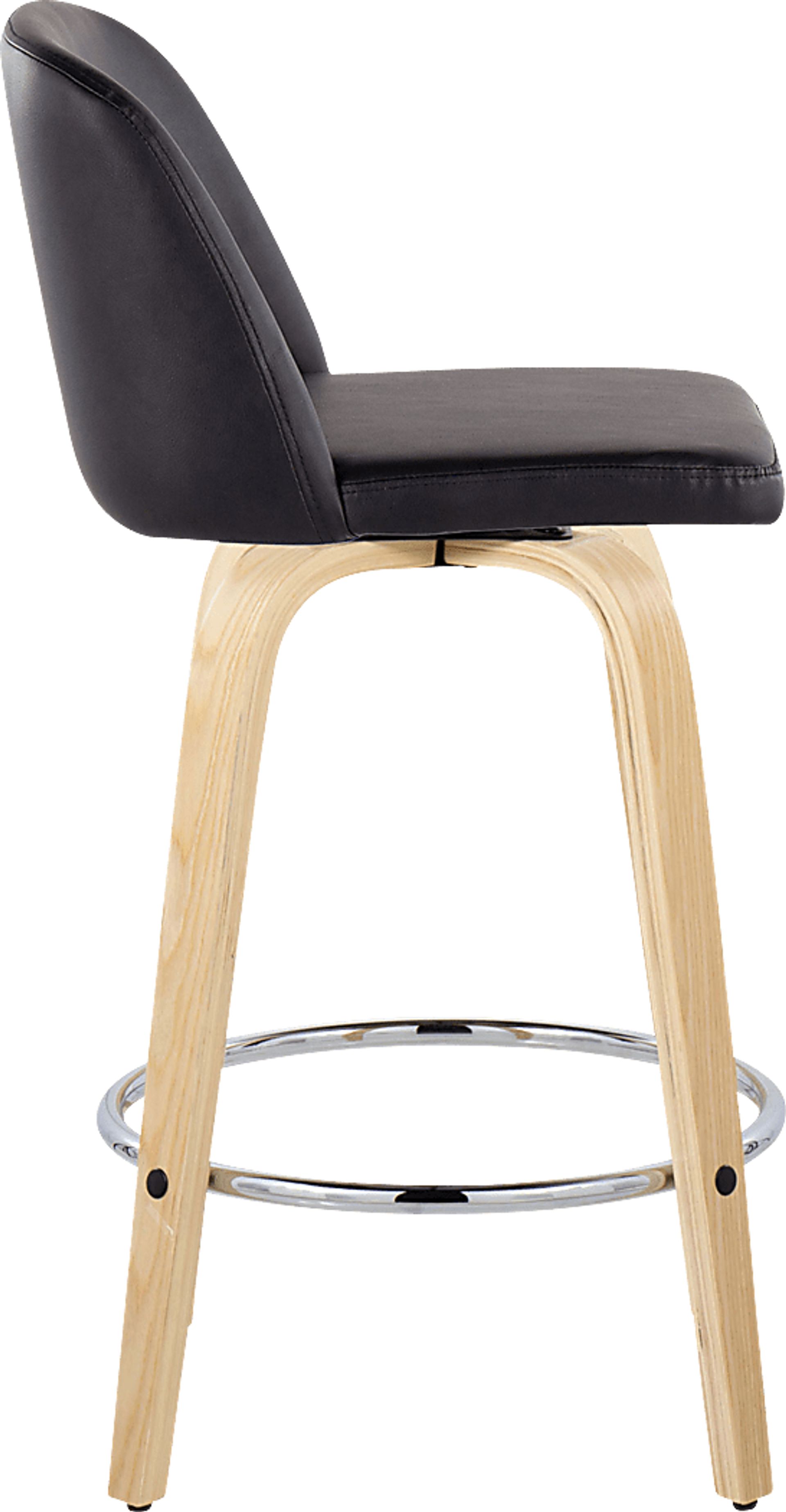 Clyo IX Black Swivel Counter Height Stool, Set of 2 - Image 4