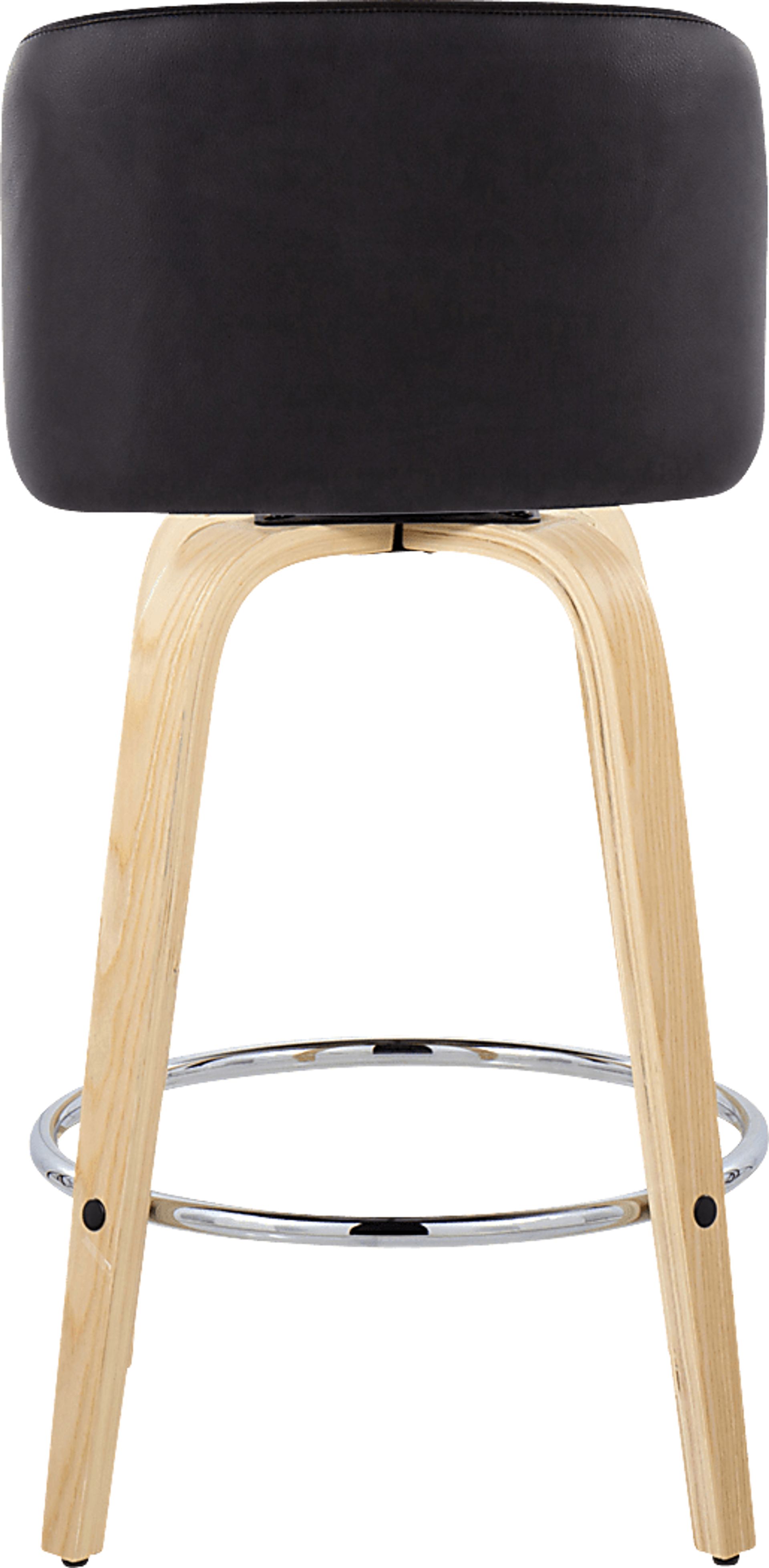 Clyo IX Black Swivel Counter Height Stool, Set of 2 - Image 6