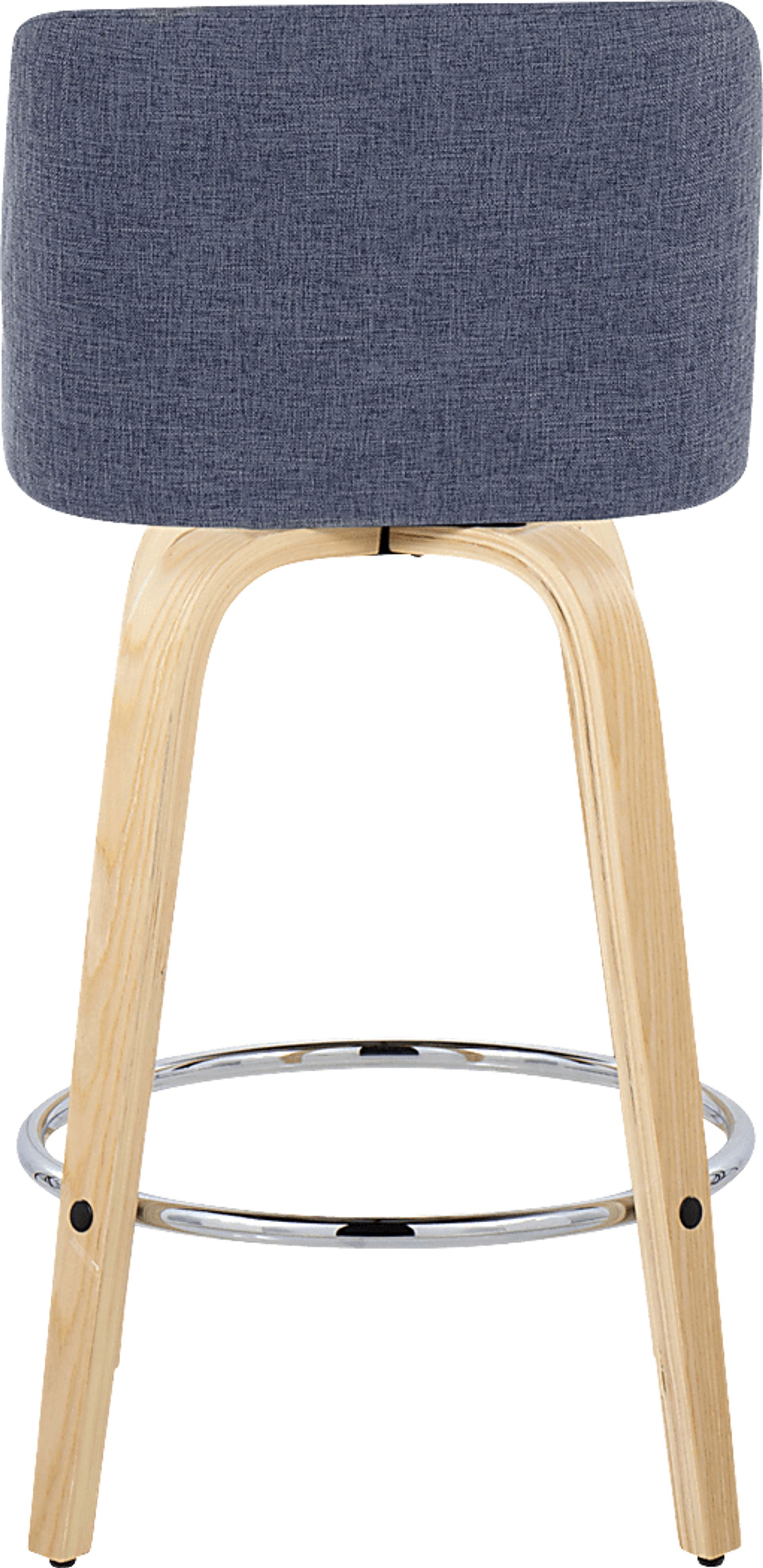 Clyo IX Blue Swivel Counter Height Stool, Set of 2 - Image 6