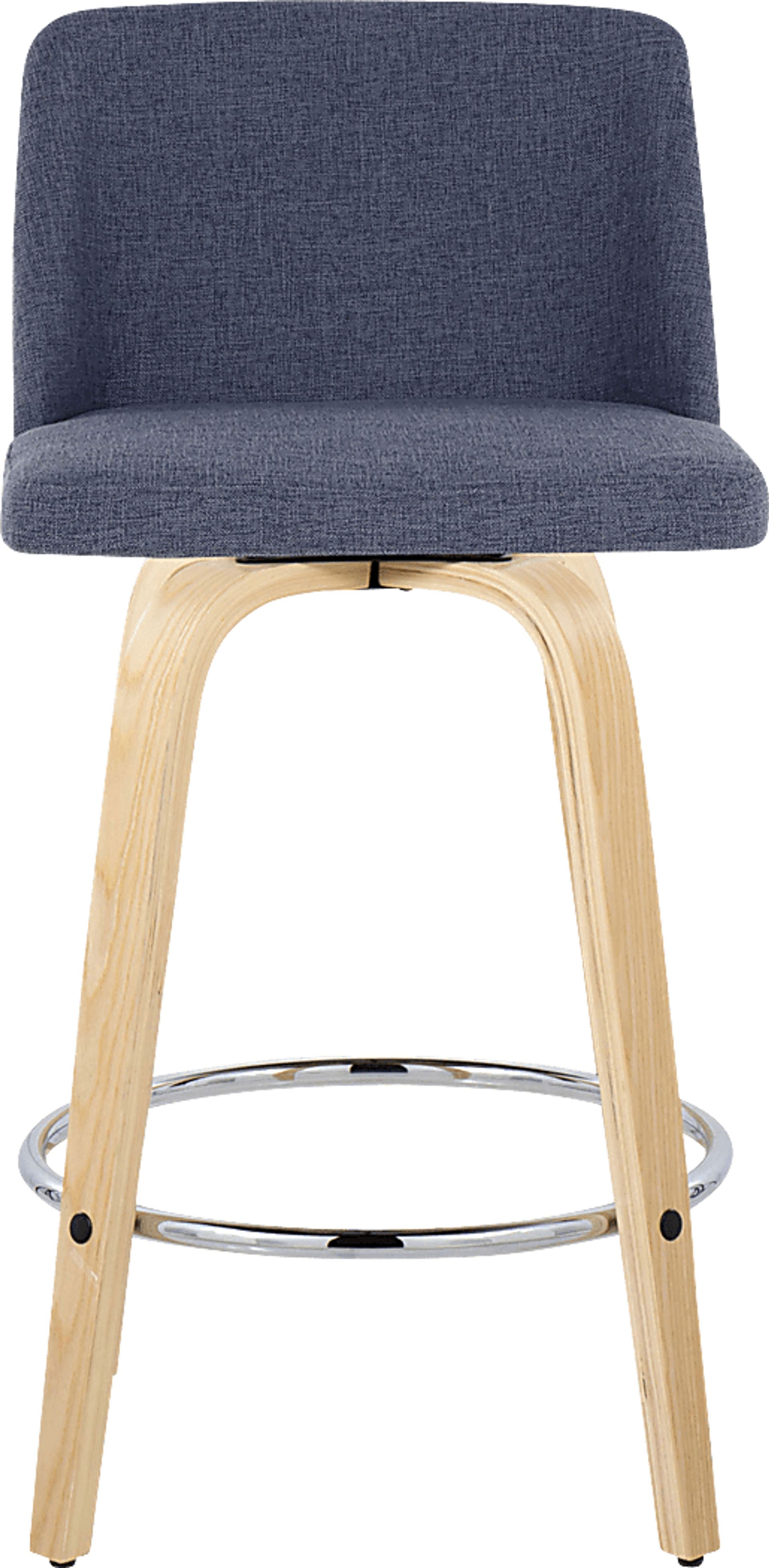 Clyo IX Blue Swivel Counter Height Stool, Set of 2 - Image 7