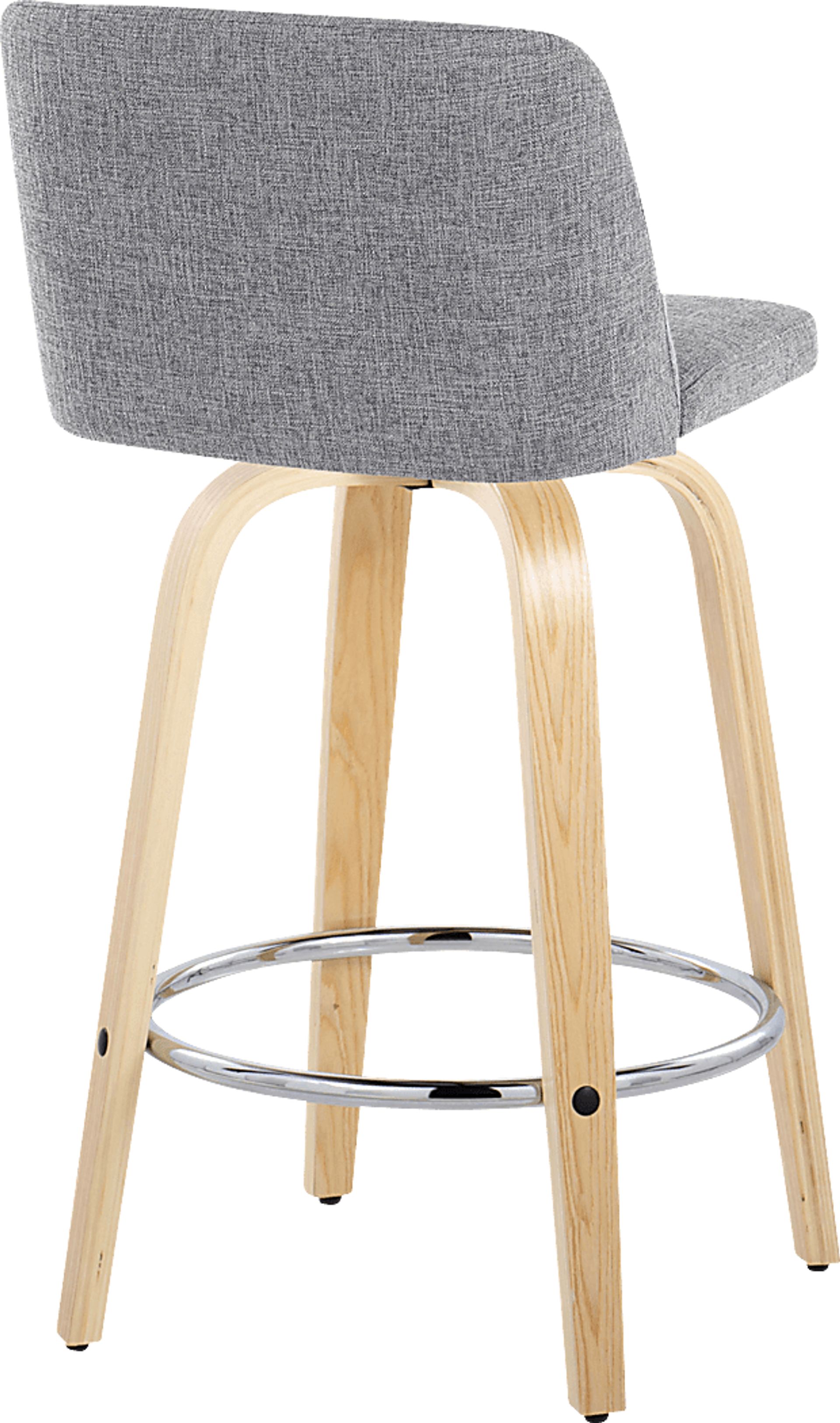 Clyo IX Gray Swivel Counter Height Stool, Set of 2 - Image 5