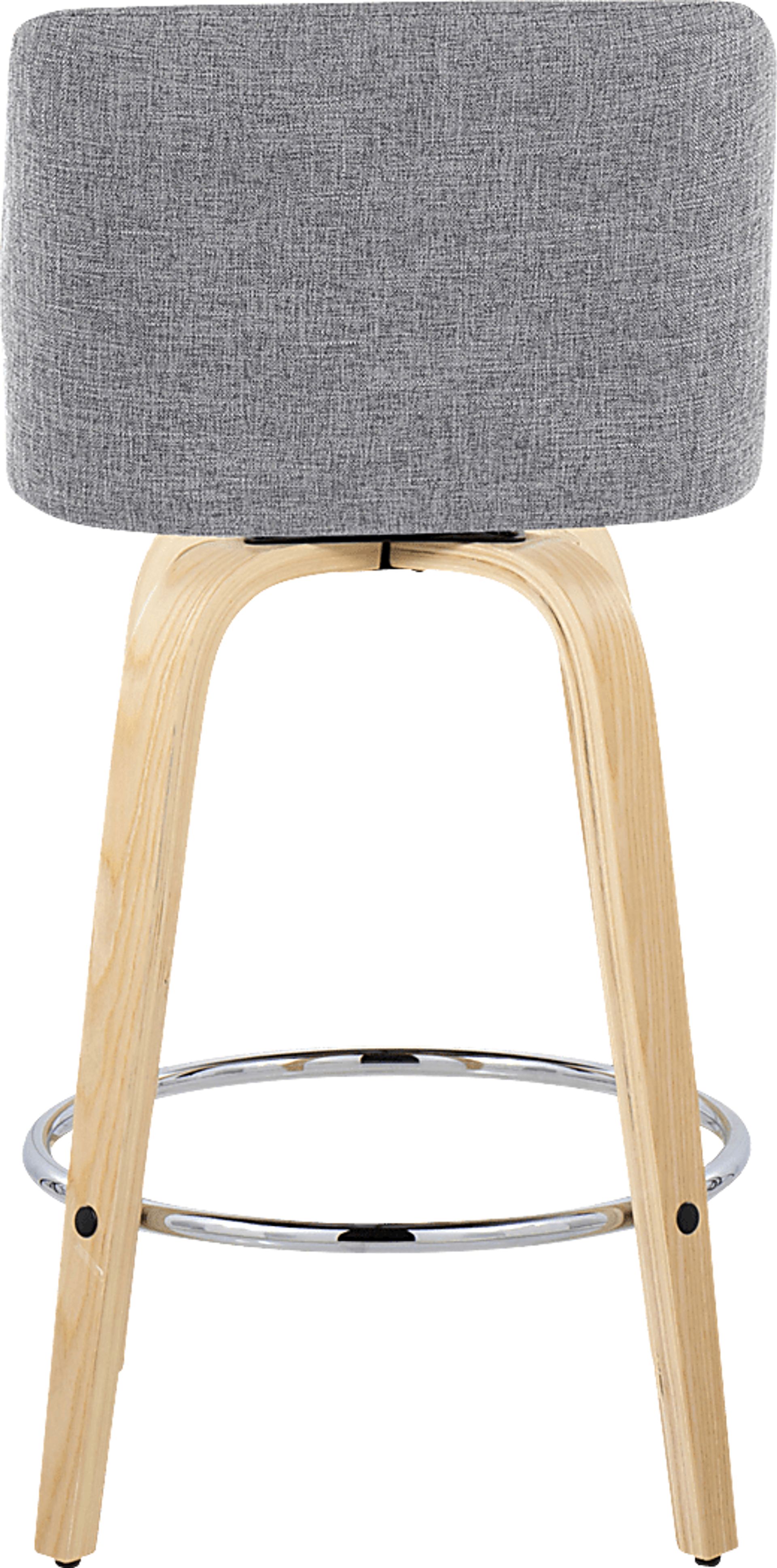 Clyo IX Gray Swivel Counter Height Stool, Set of 2 - Image 6