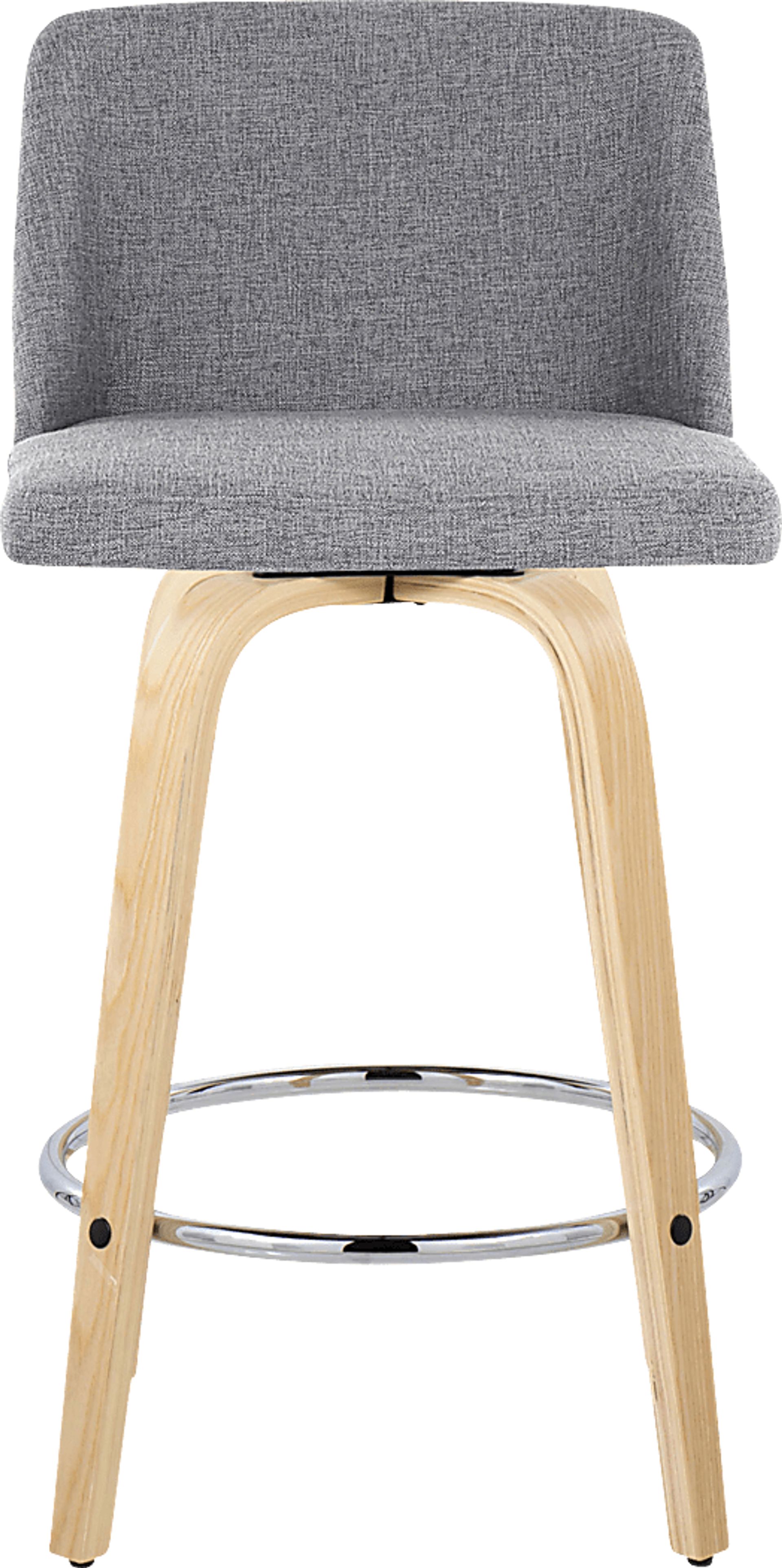 Clyo IX Gray Swivel Counter Height Stool, Set of 2 - Image 7