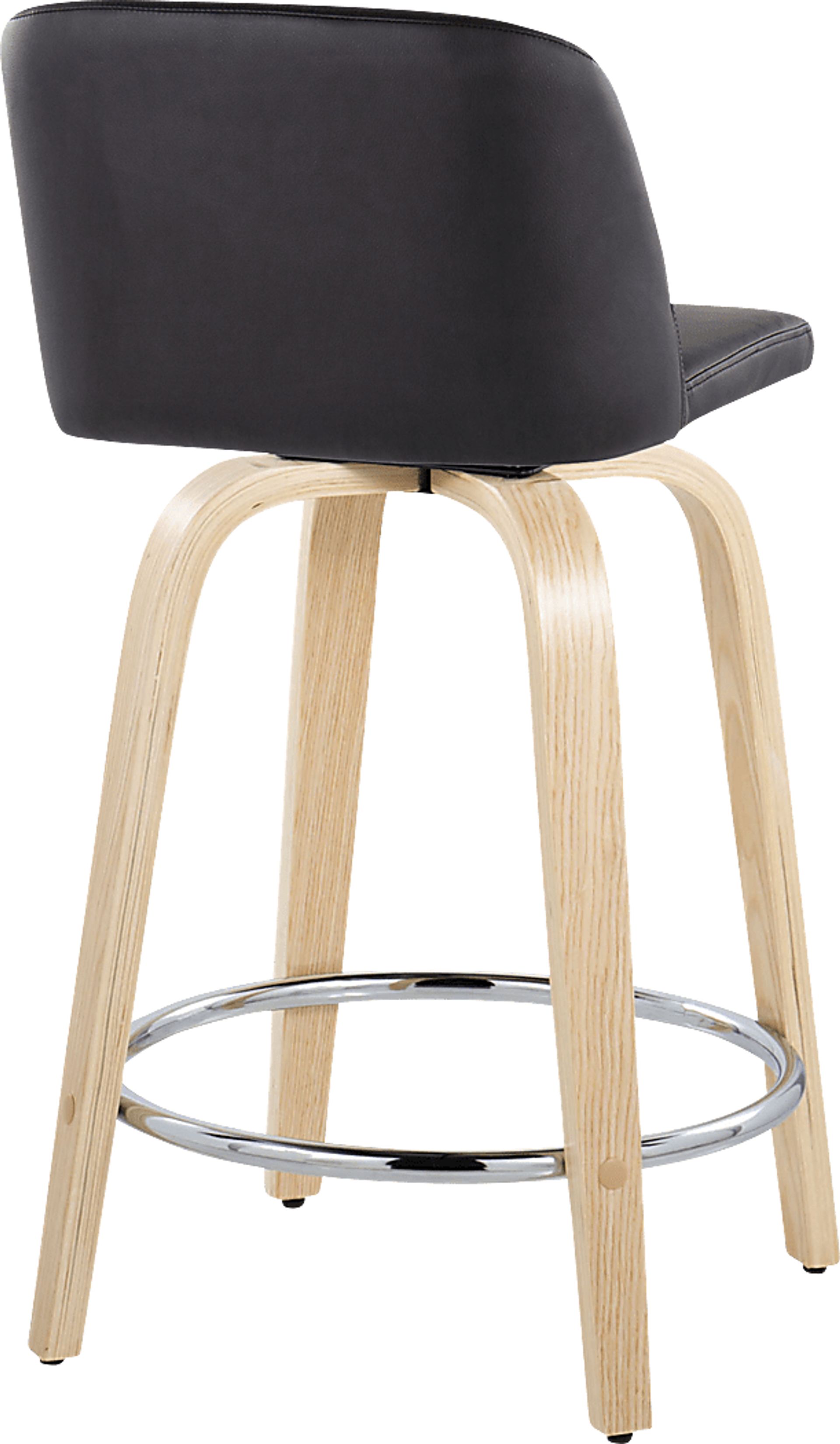 Clyo V Black Swivel Counter Height Stool, Set of 2 - Image 5