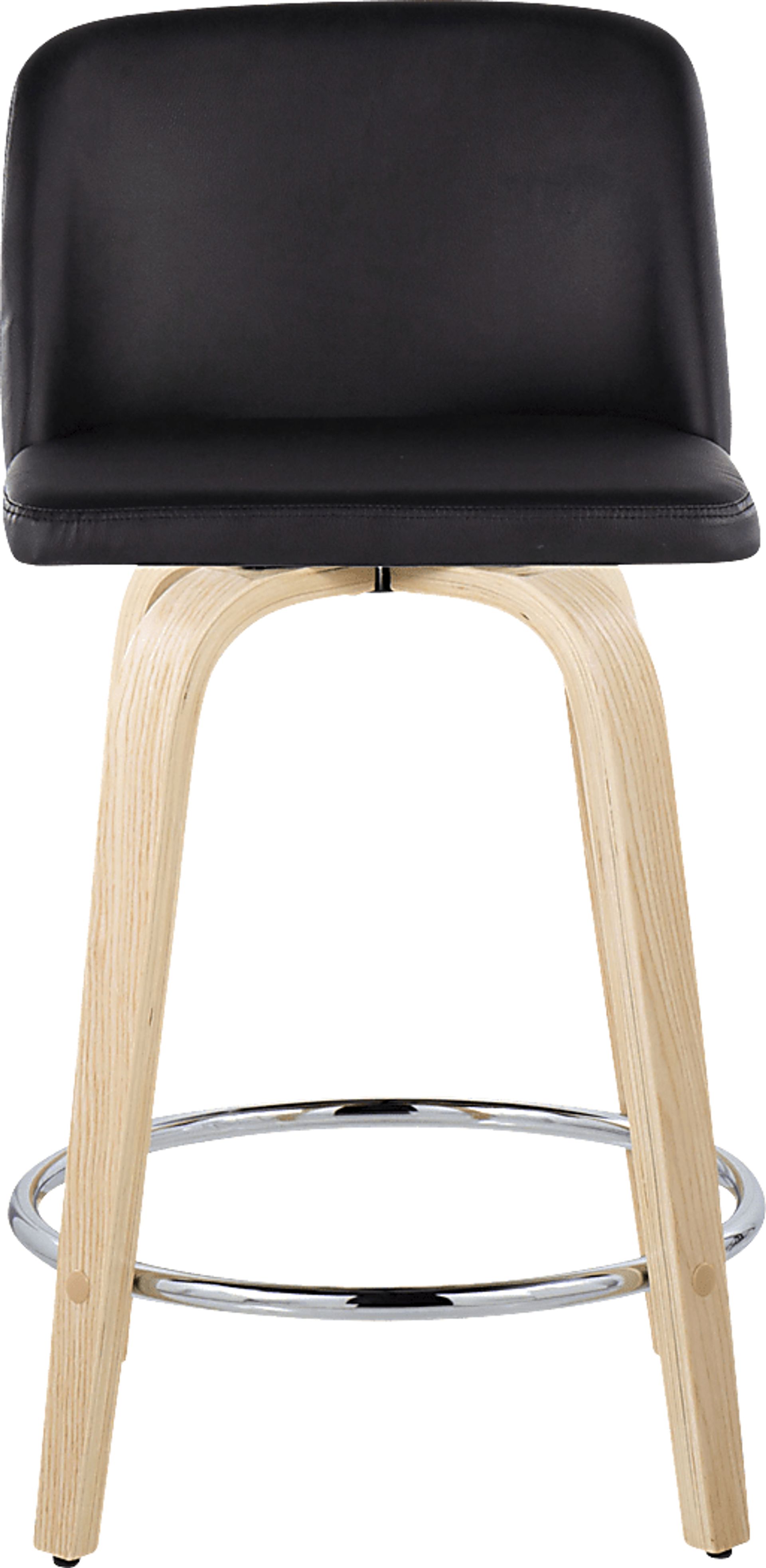 Clyo V Black Swivel Counter Height Stool, Set of 2 - Image 7