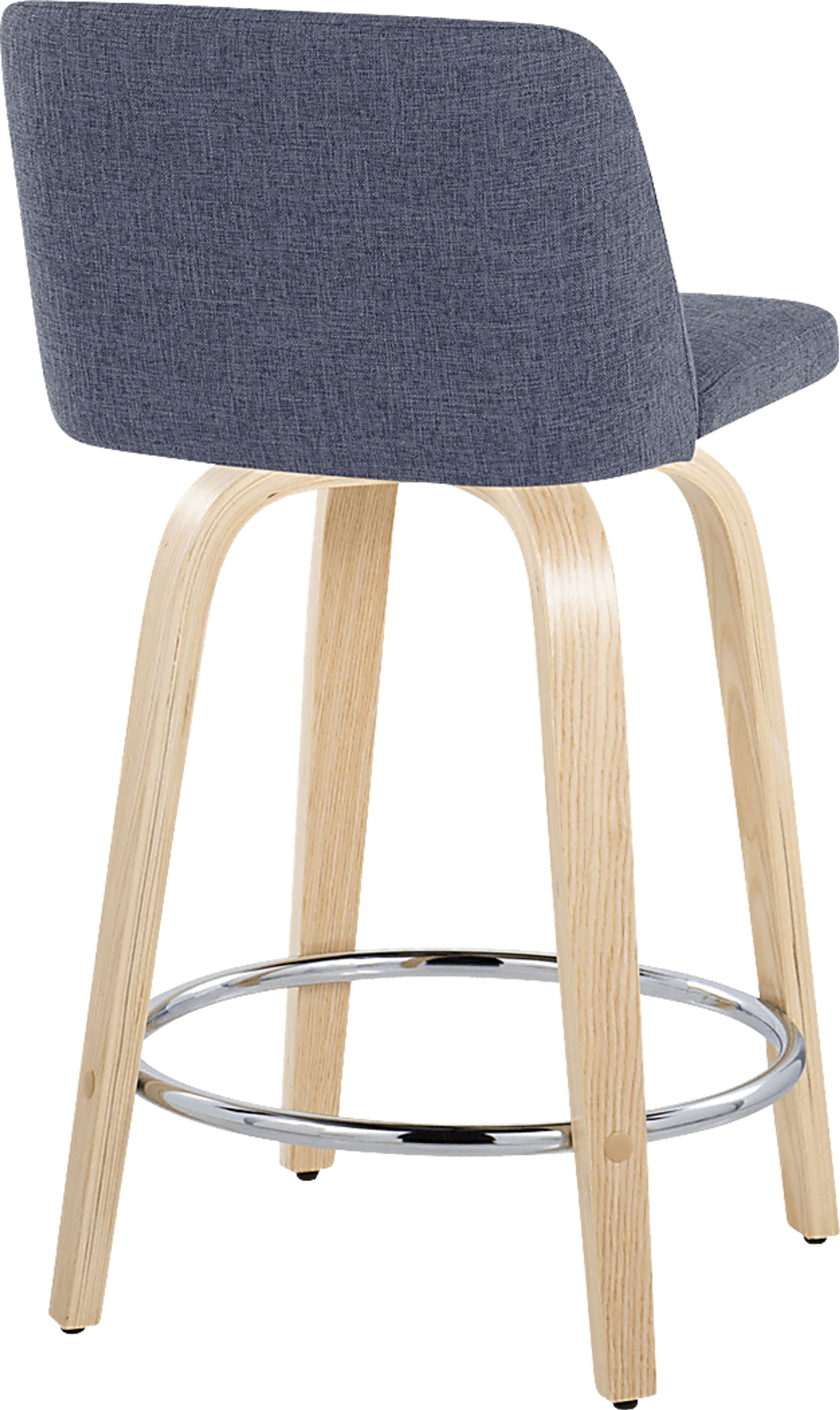 Clyo V Blue Swivel Counter Height Stool, Set of 2 - Image 5