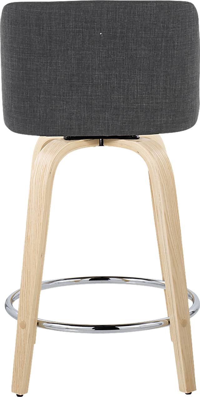 Clyo V Charcoal Swivel Counter Height Stool, Set of 2 - Thumbnail - Image 6