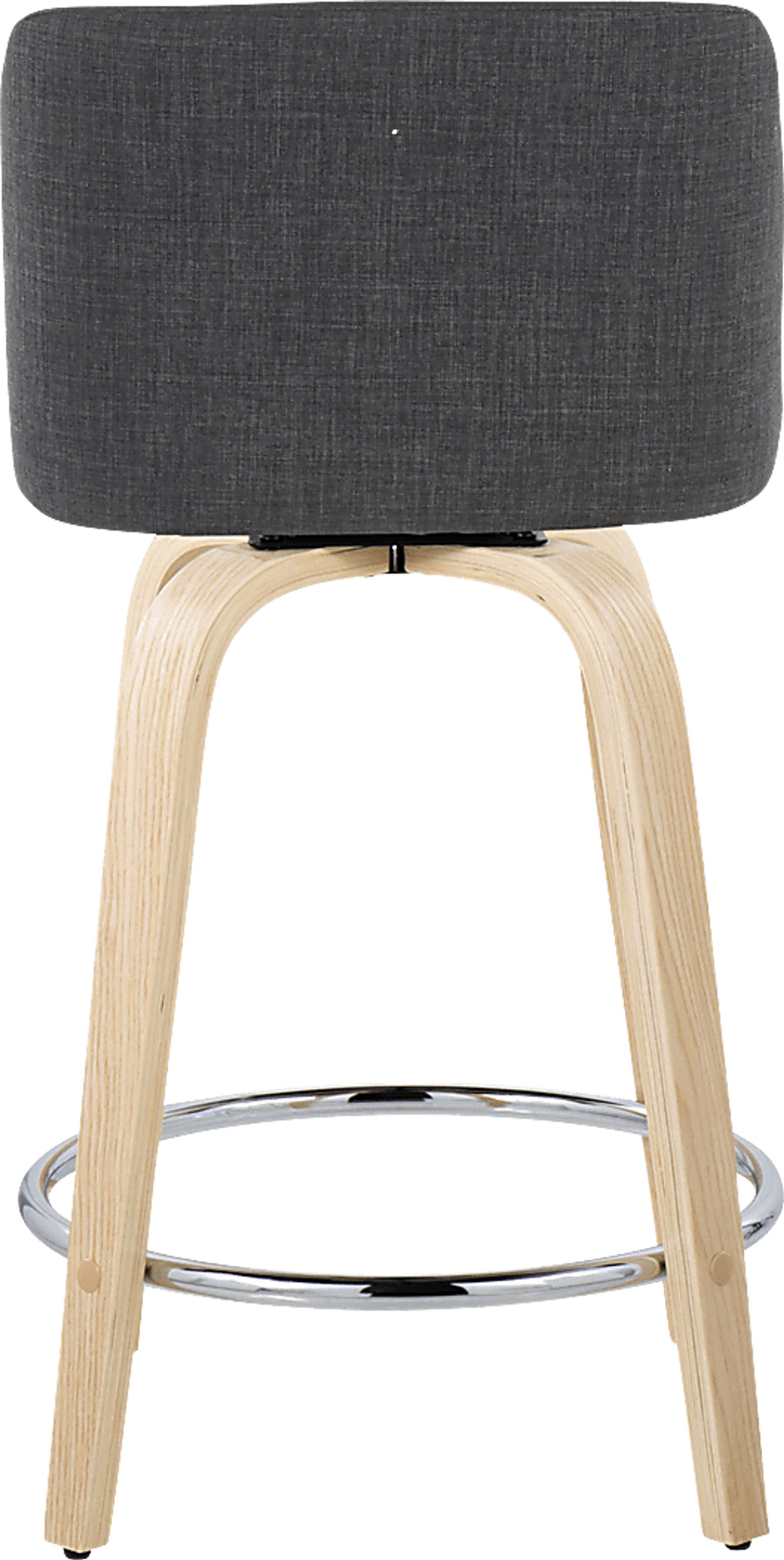 Clyo V Charcoal Swivel Counter Height Stool, Set of 2 - Image 6