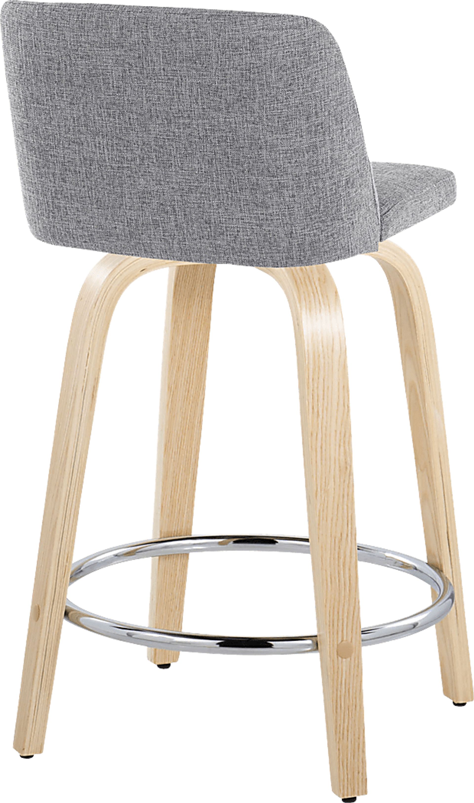 Clyo V Light Gray Swivel Counter Height Stool, Set of 2 - Image 5