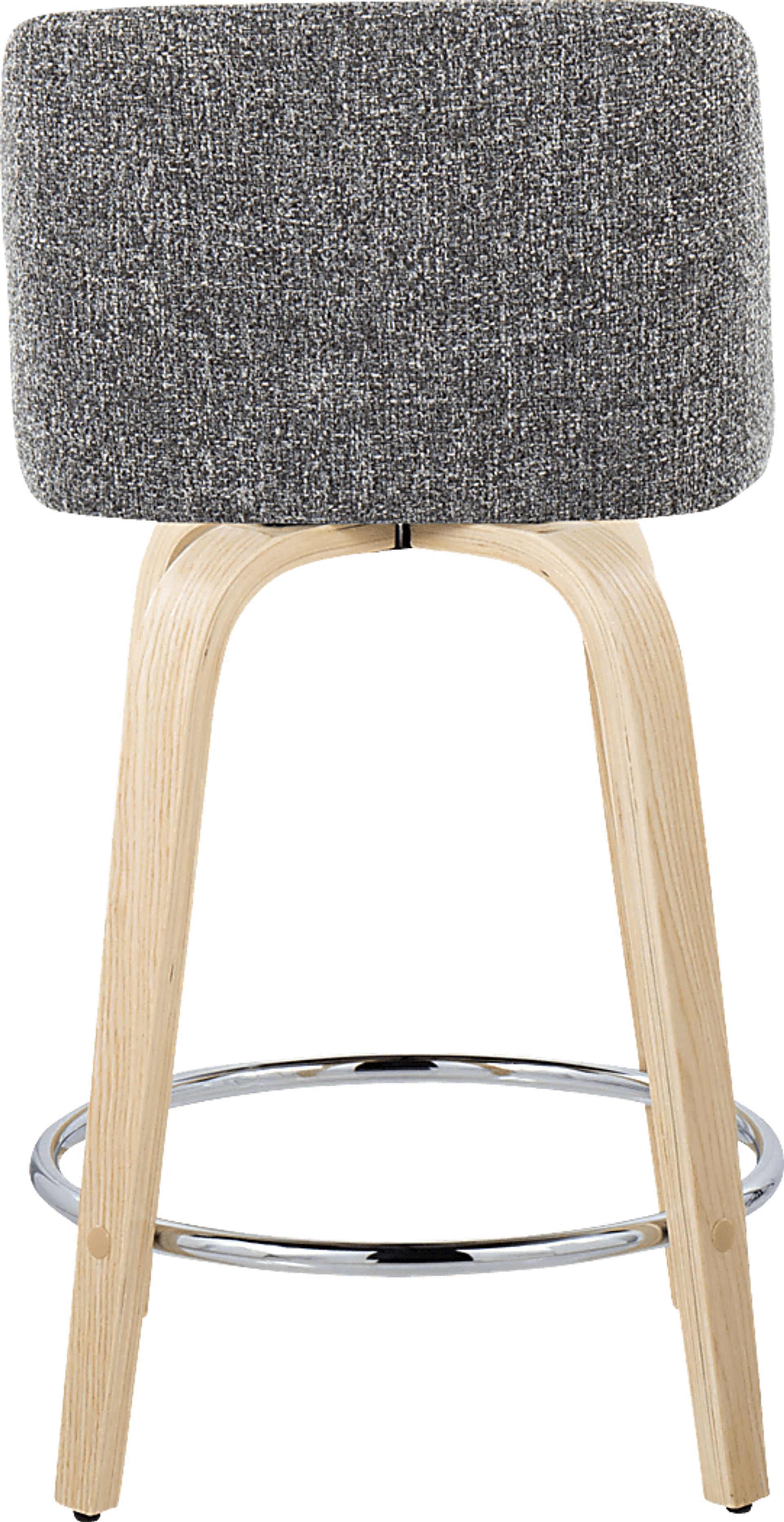Clyo V Gray Swivel Counter Height Stool, Set of 2 - Image 6
