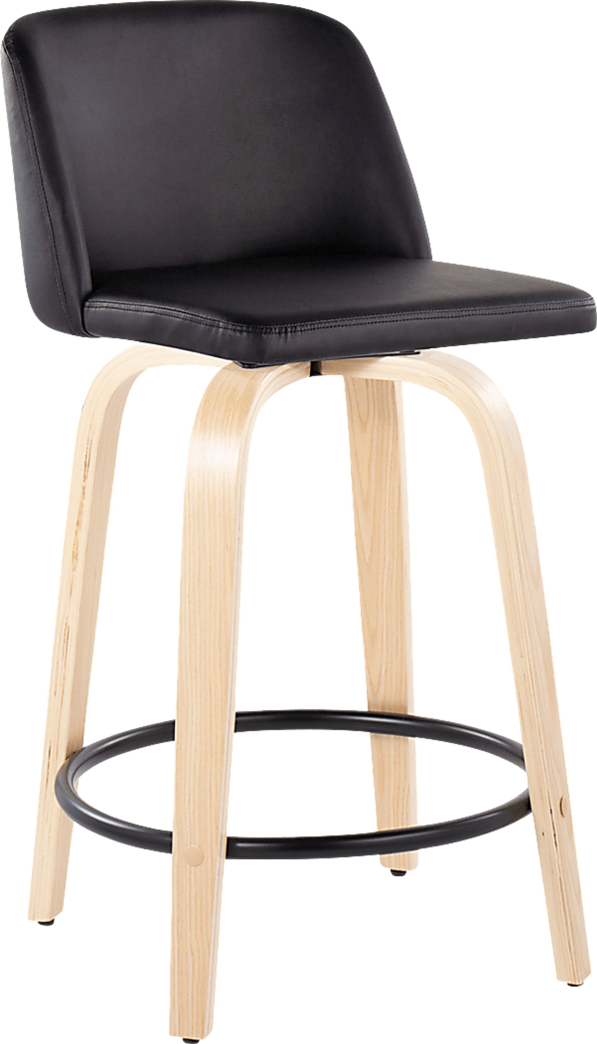 Clyo VI Black Swivel Counter Height Stool, Set of 2 - Image 3